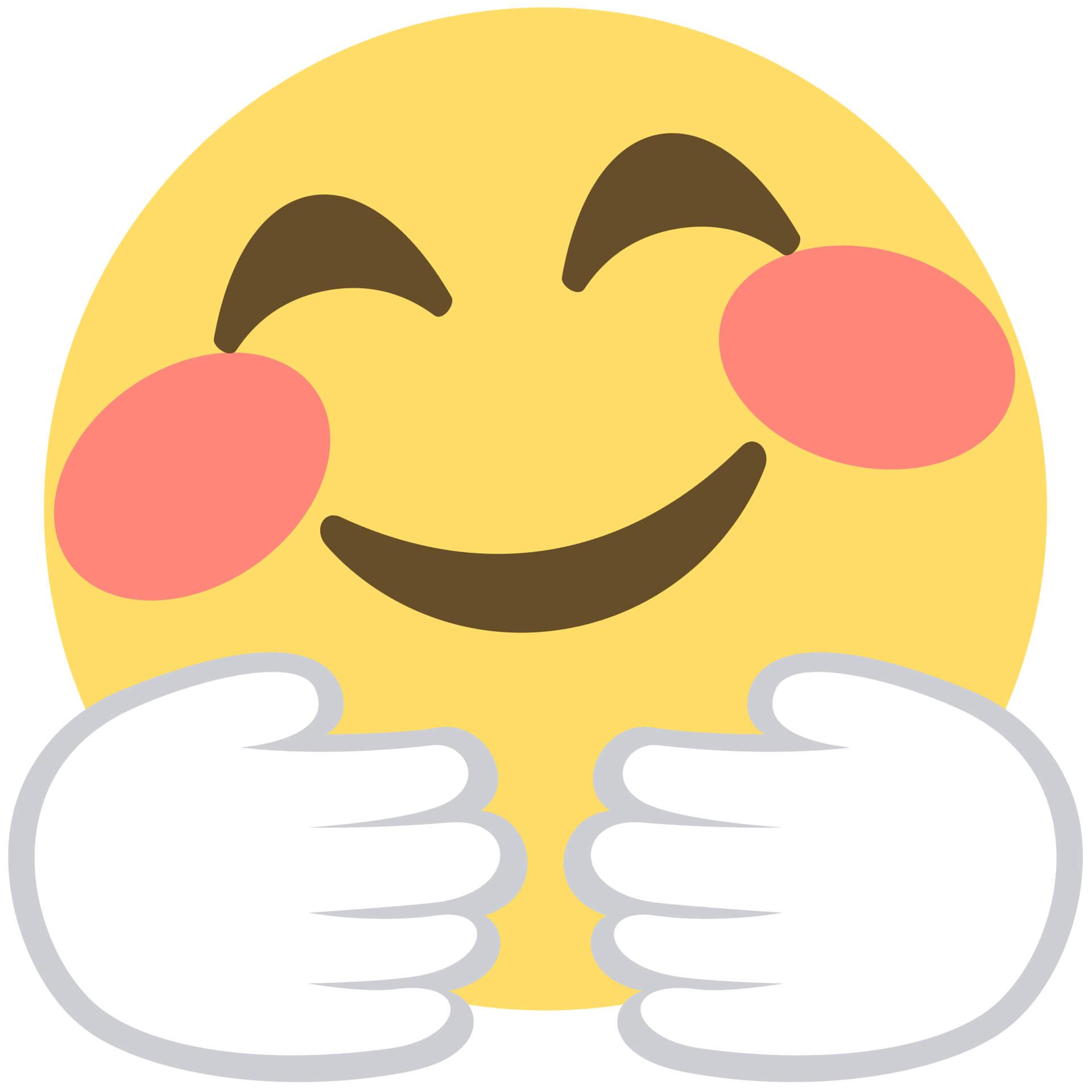 Muursticker Emoji Hugging Face
