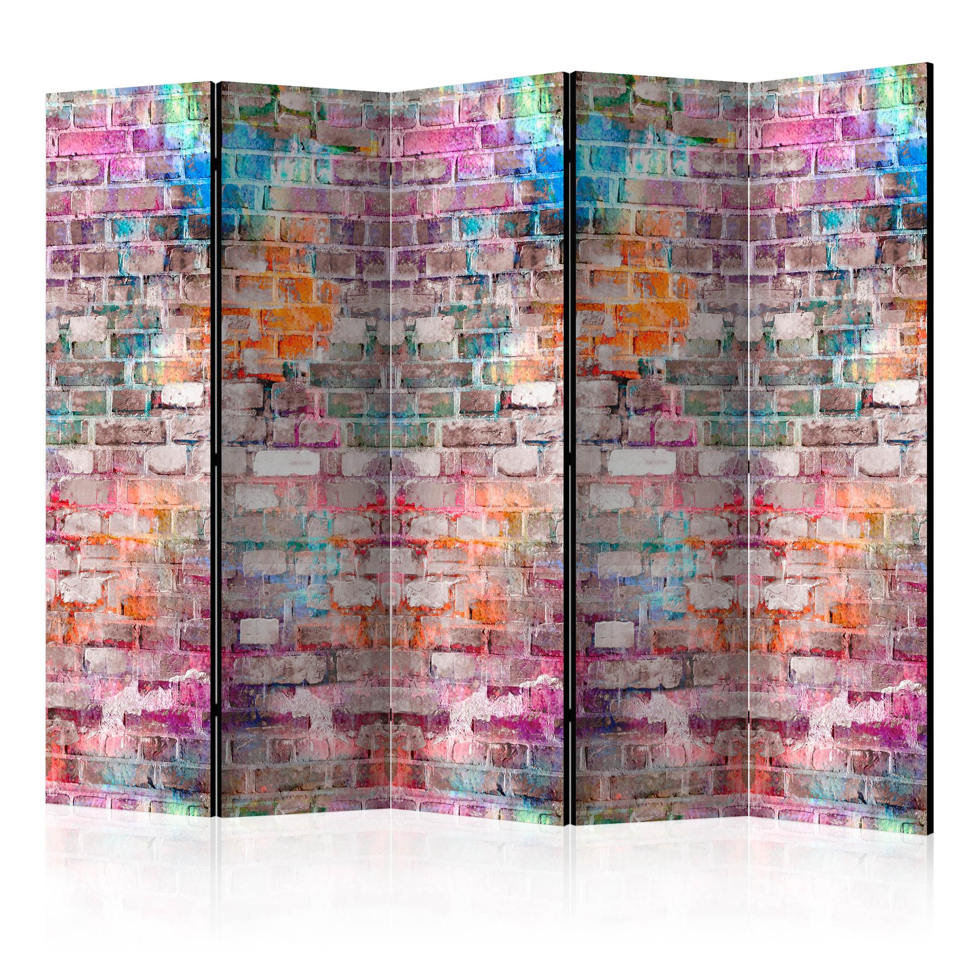 Schermo divisorio - muro arcobaleno, 3 pezzi