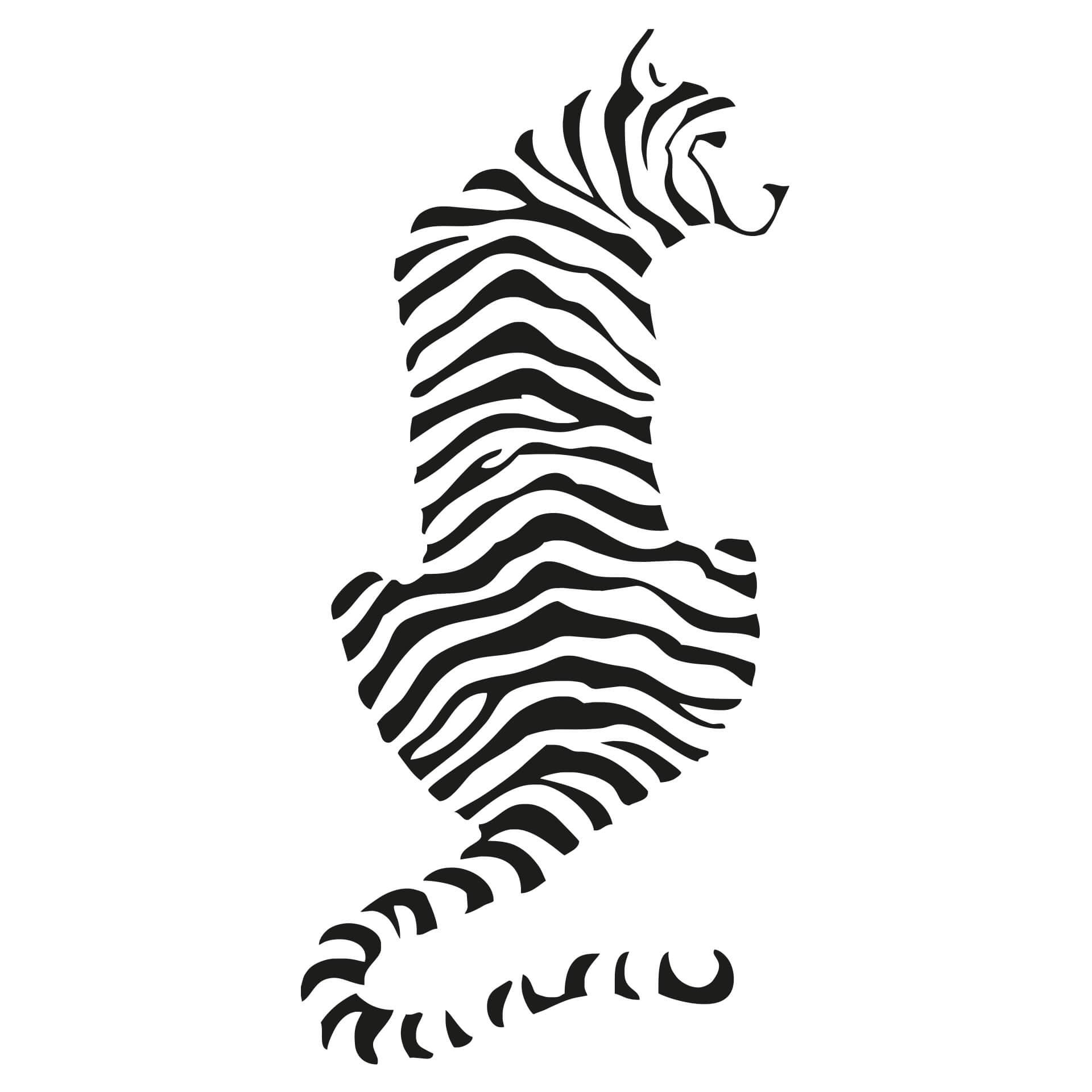 Wandtattoo Tiger Silhouette