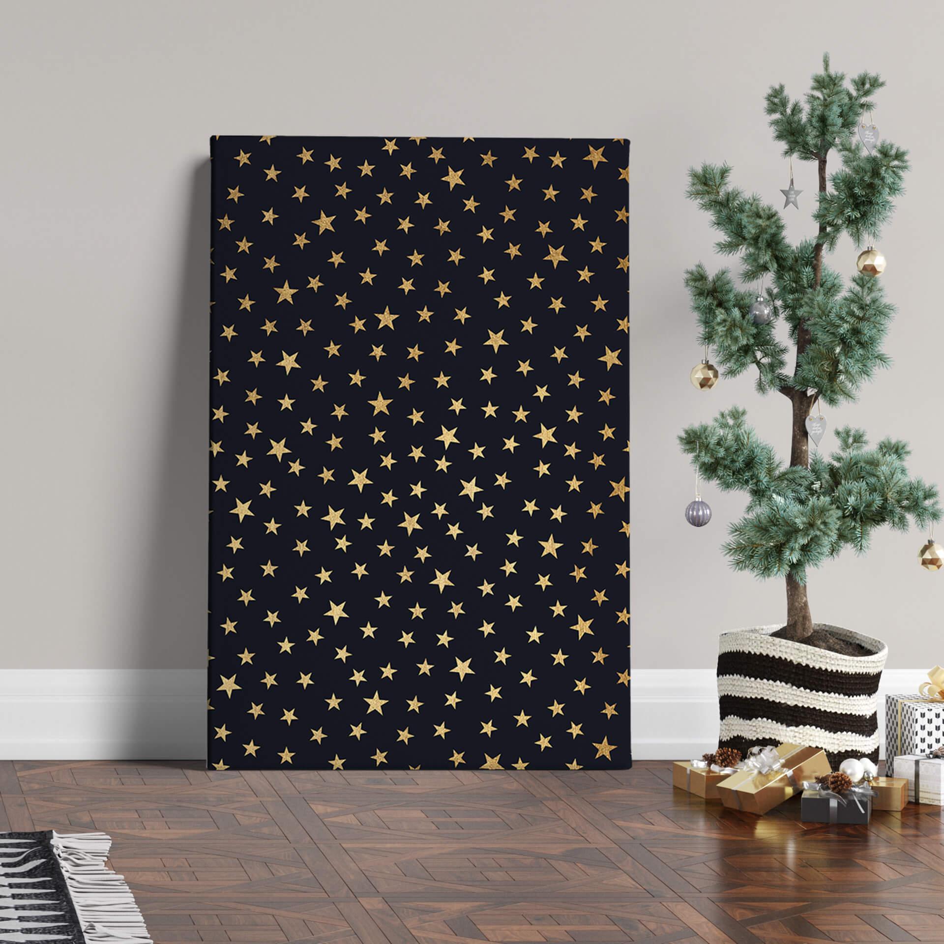 Canvas Kubistika - Sterrenhemel van Goud
