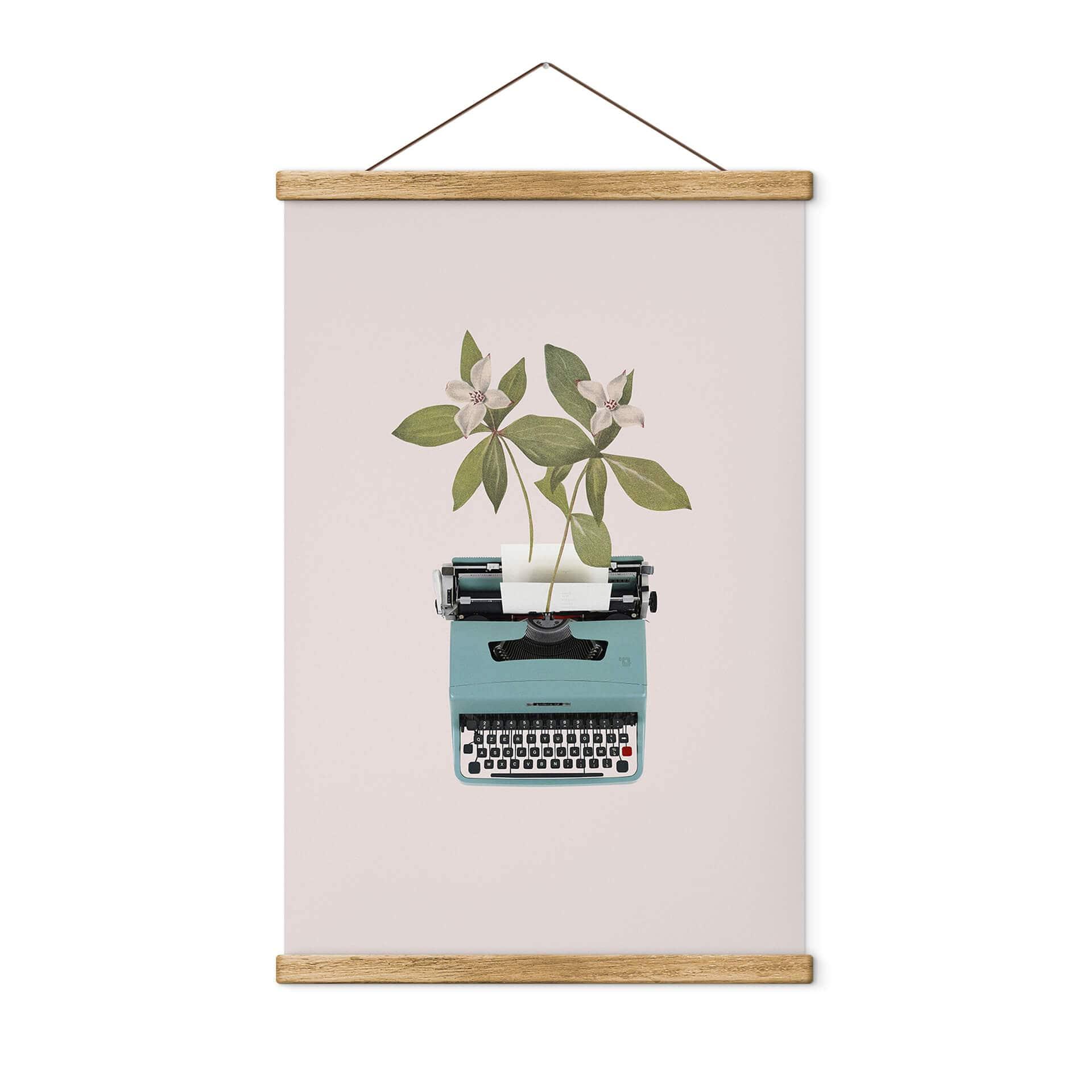 Tekstil plakat Frida Floral Studio - Botanisk skrivemaskine