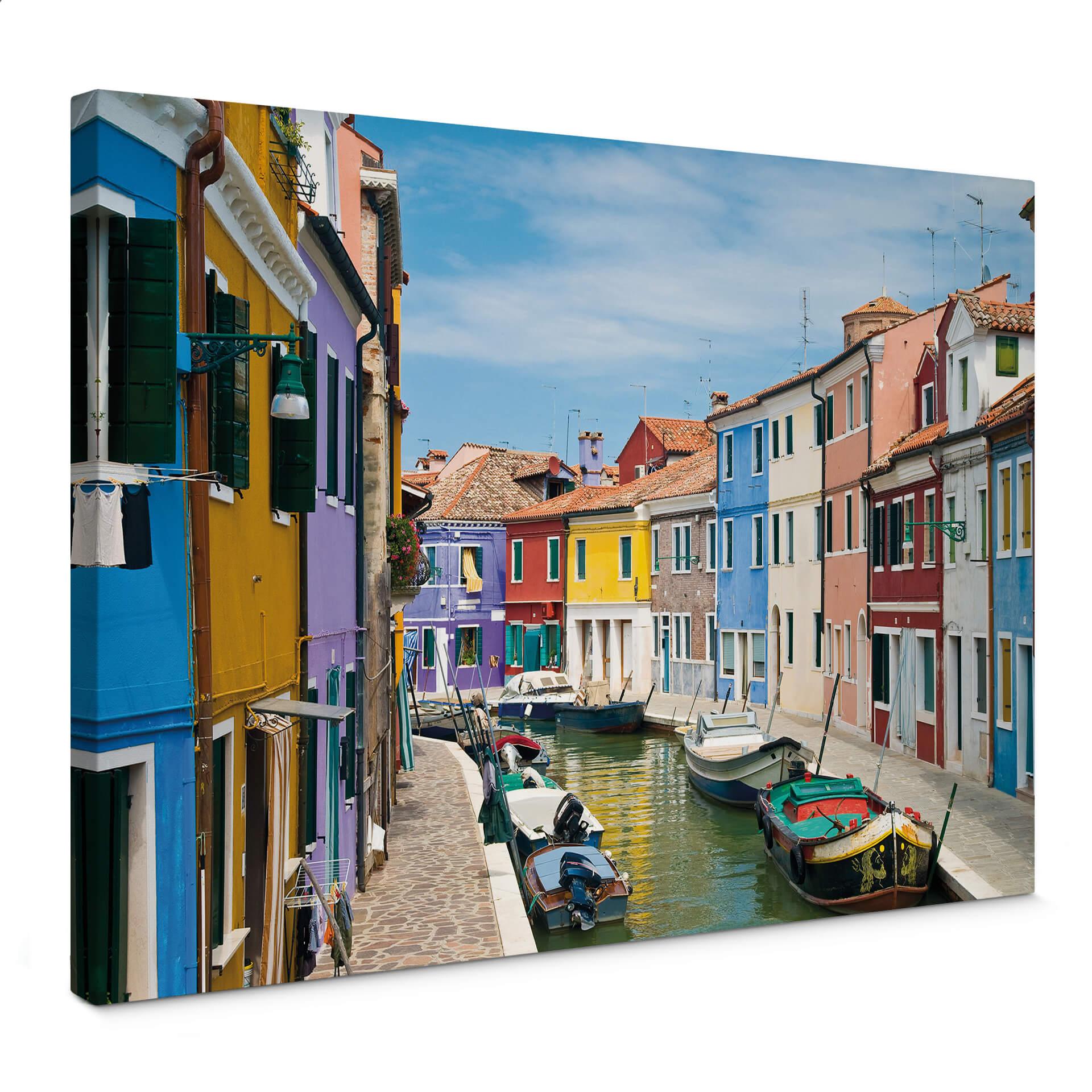 Farverige Venedig - Lærredsprint