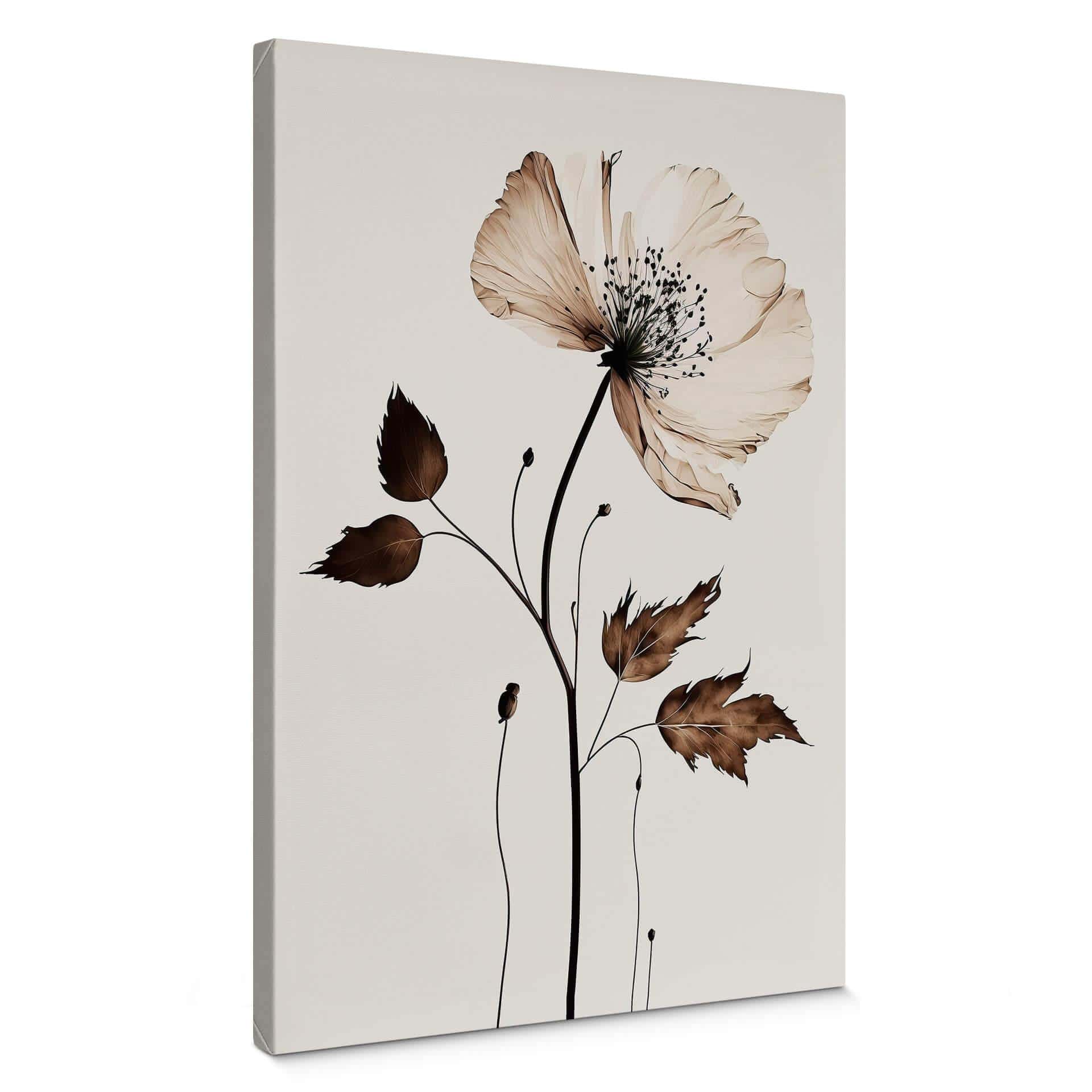 Lærredsprint - Dried Flowers in Cream - Treechild