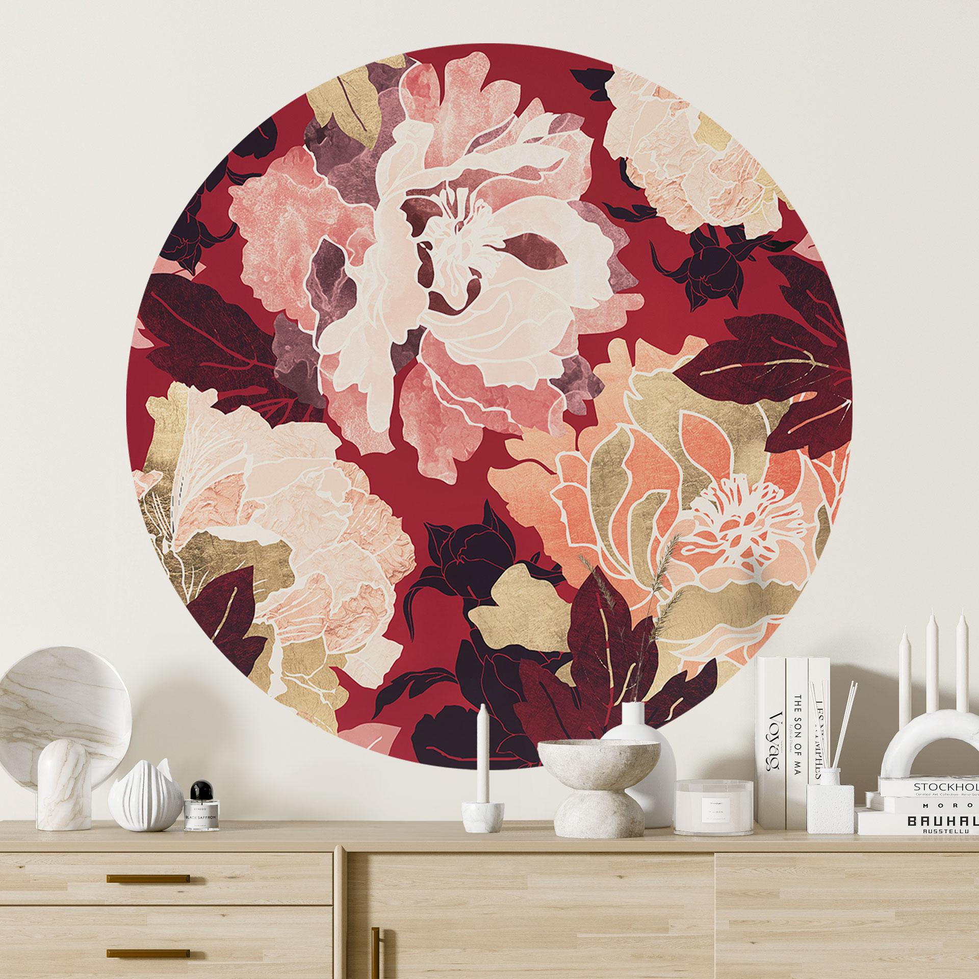 Wall Sticker Pæoner med store blomster - SpaceFrog Designs