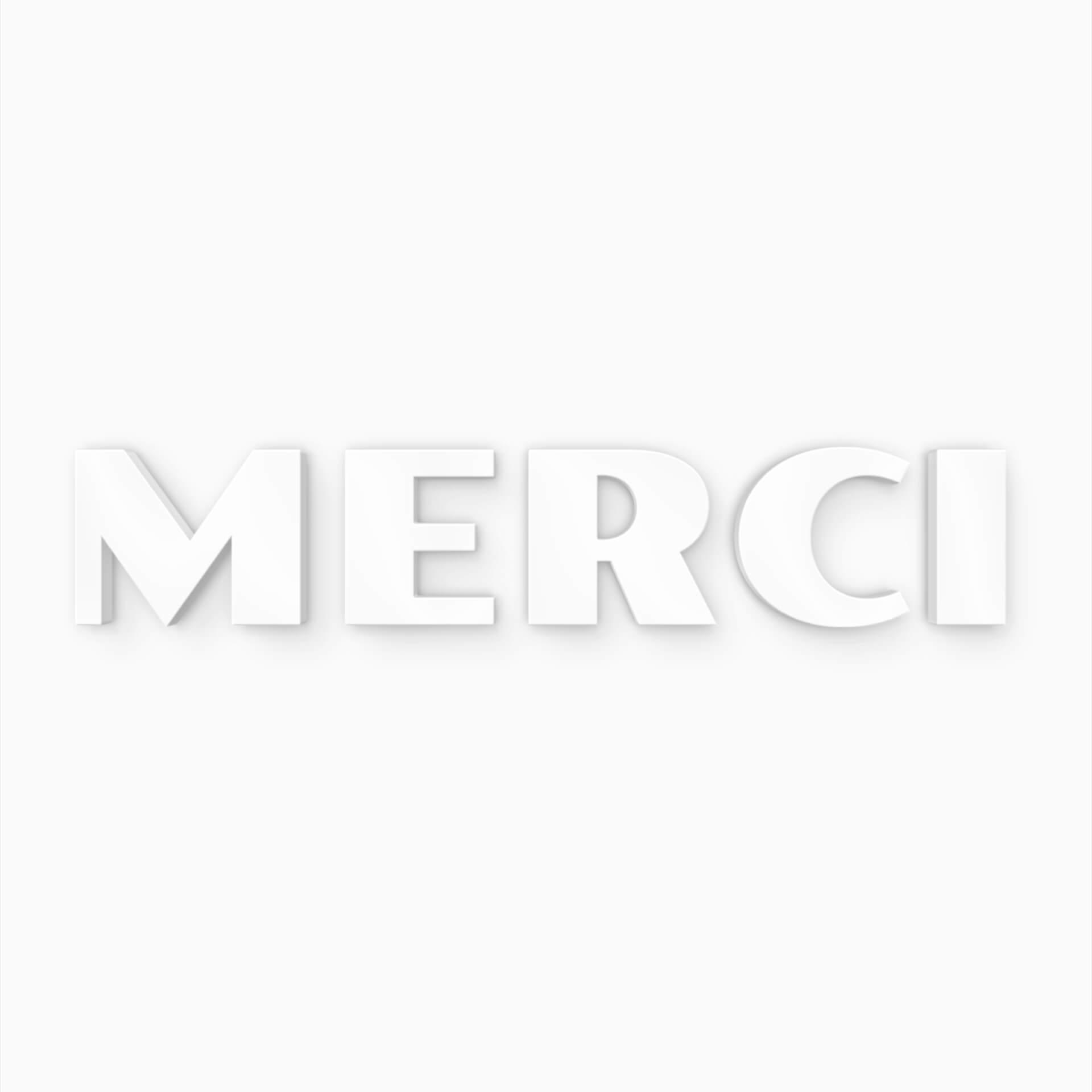 Letras decorativas 3D Merci