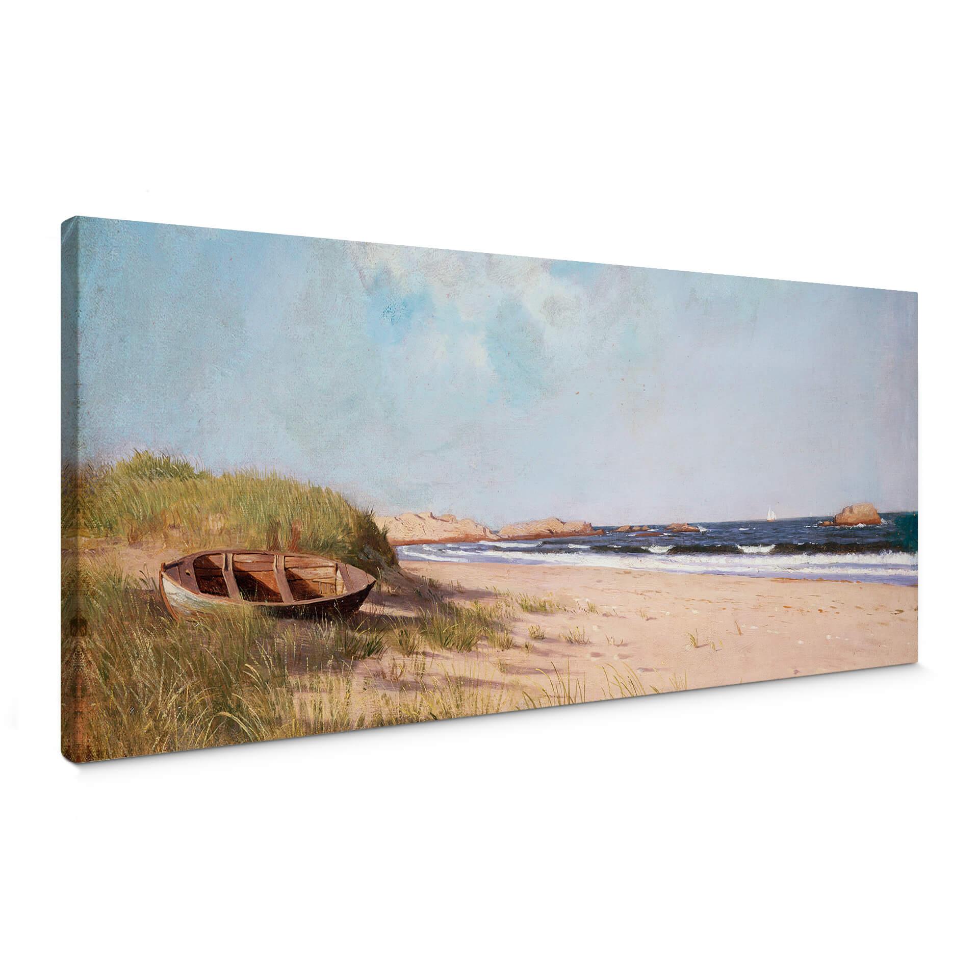 Lienzo Silva - En la playa - Panorama