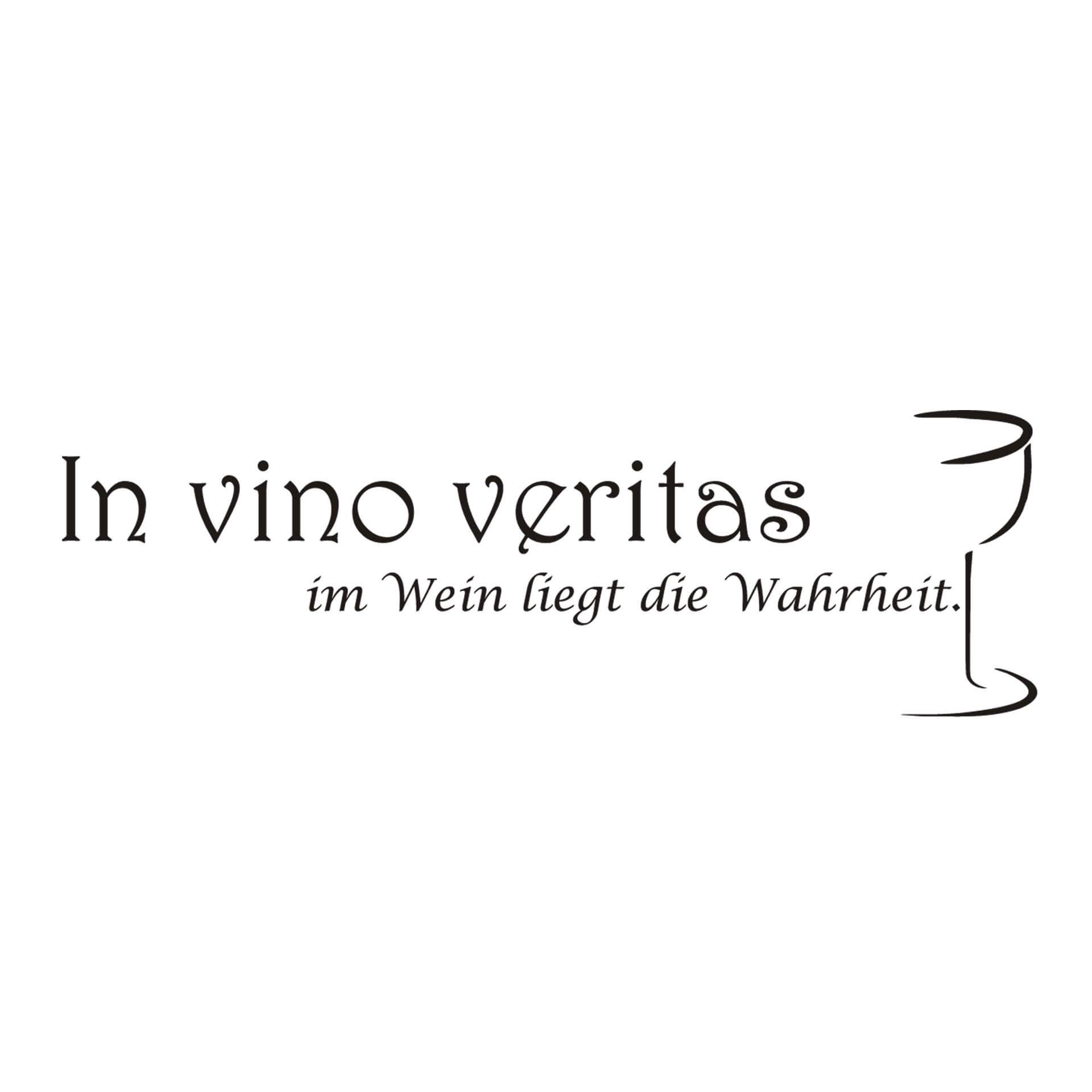 Wandtattoo In vino veritas - im Wein liegt die Wahrheit