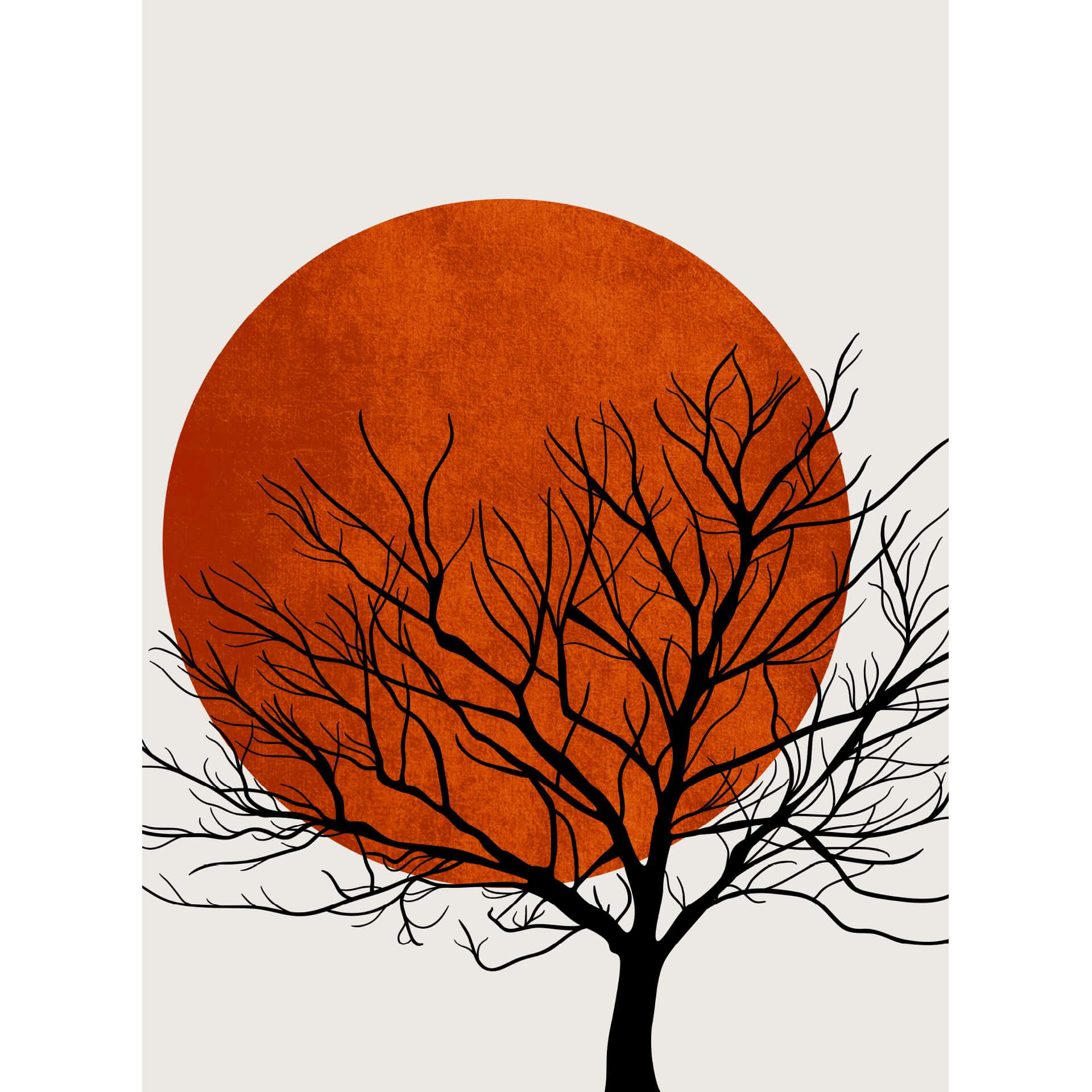Fotobehang Kubistika - Warm Sunset