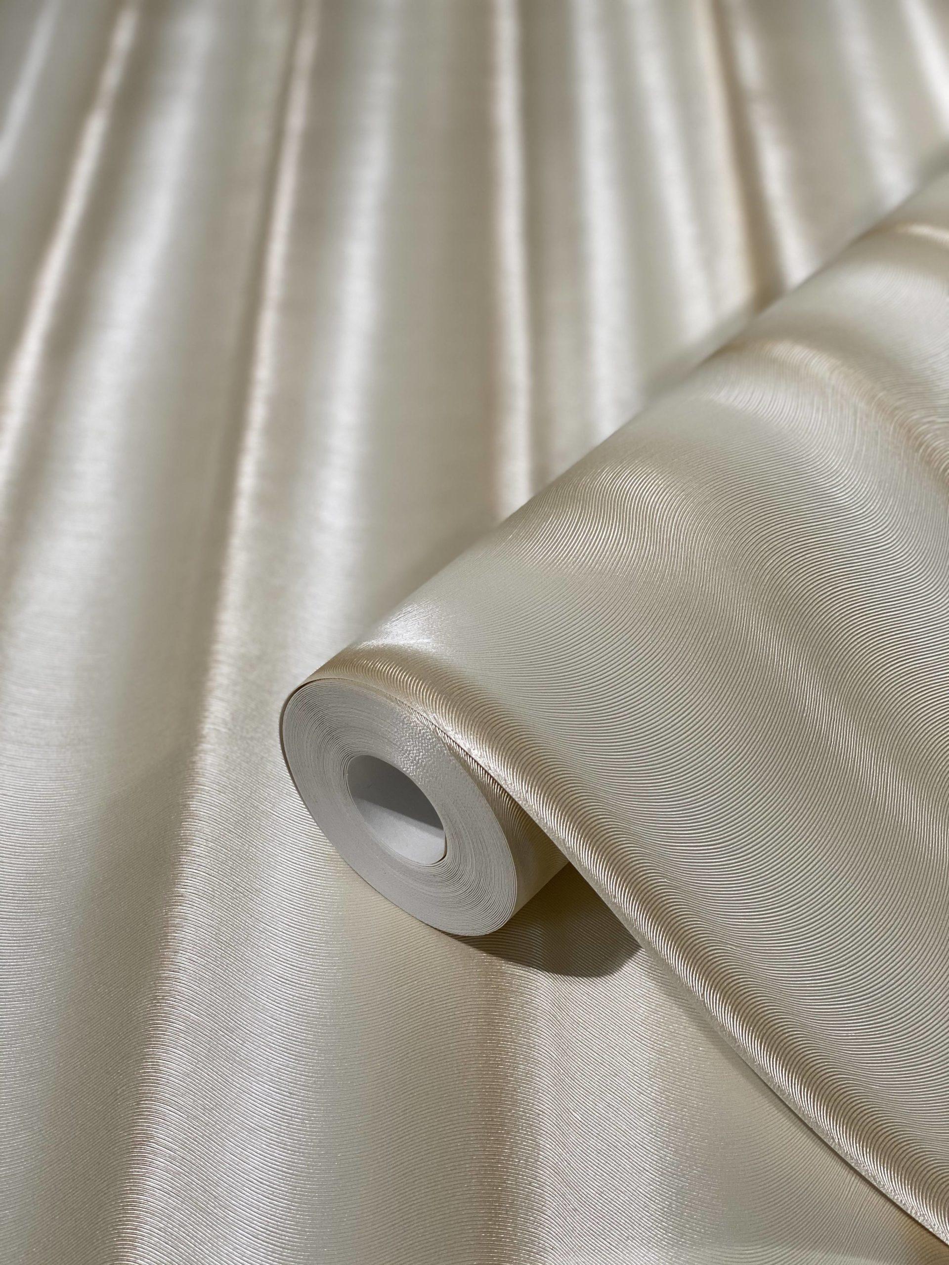 non-woven tapet i striber med glanseffekt beige bølge af Harald Glööckler