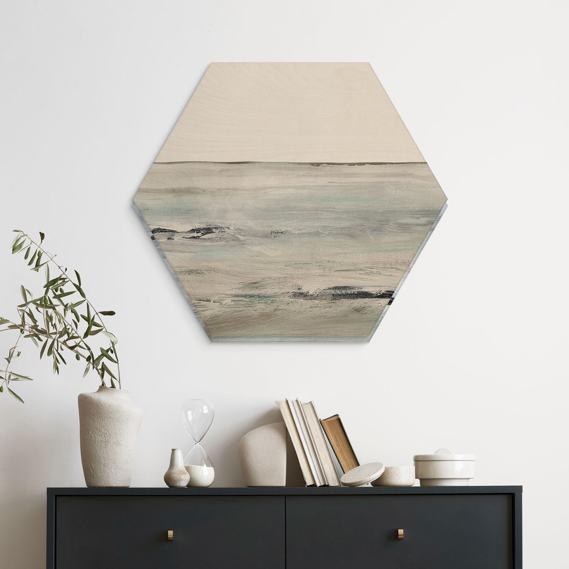 Hexagon Dibond Bølger ved Sandy Bay - Hobday