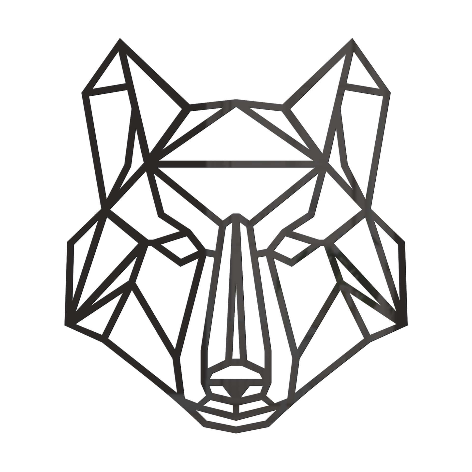 Origami Wolf van acrylglas