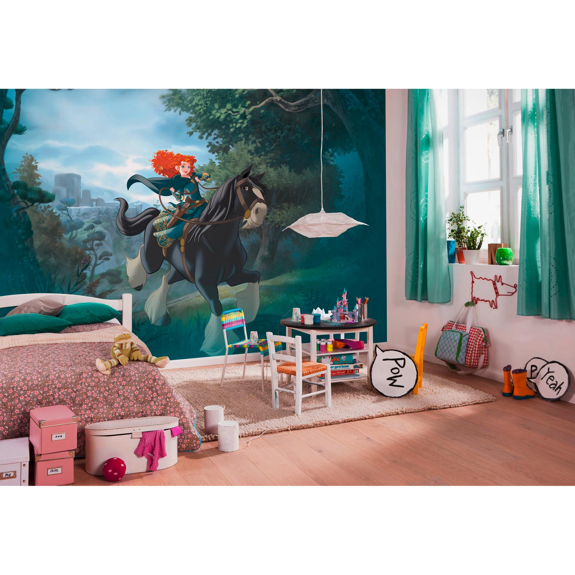 Vliesbehang behang - Merida Paardrijden - 400 x 280 cm