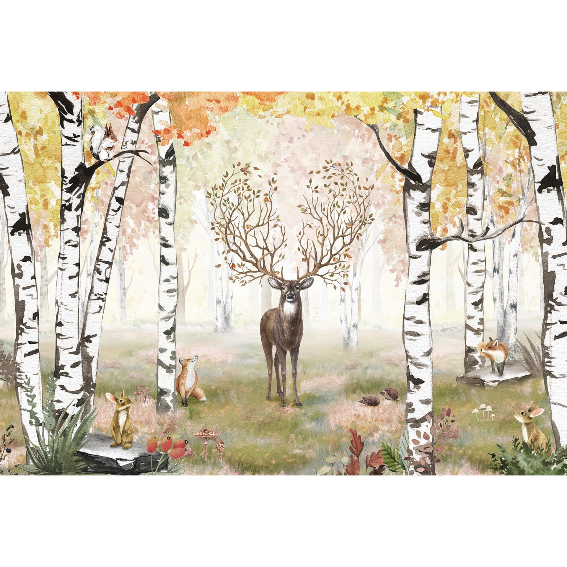 Fotobehang Kikki Belle - Hert in de Herfst