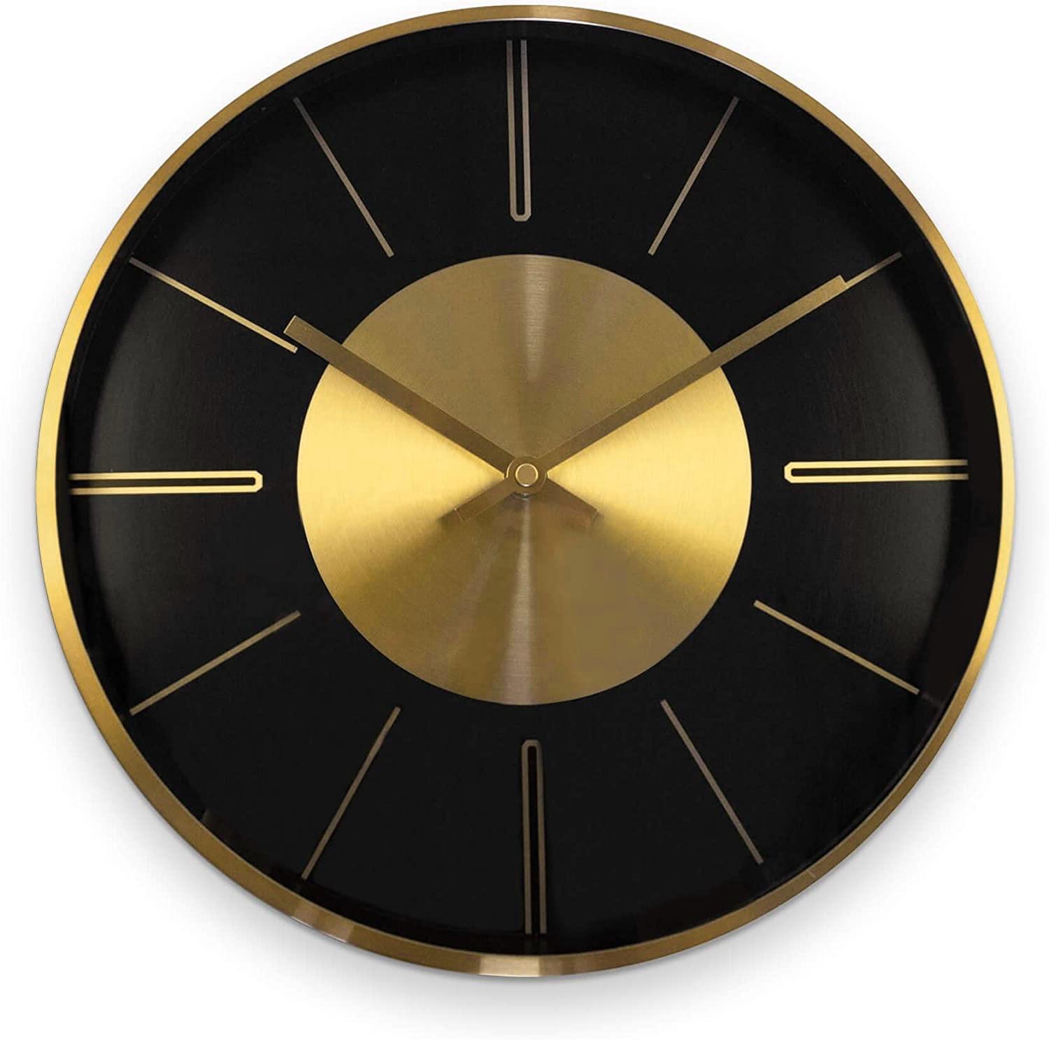 Moderne Wanduhr Aluminium Gold - Rund Ø30 cm