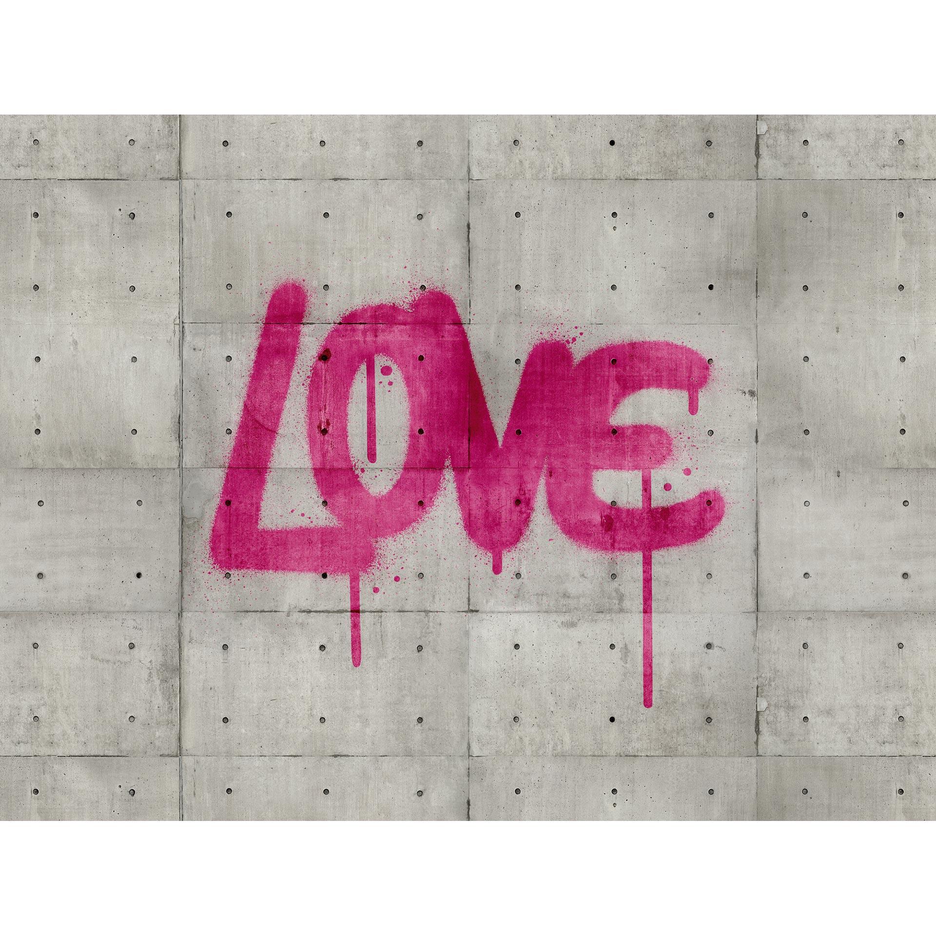 Livingwalls Tapete in Betonoptik Metropolitan Stories THE WALL Vliestapete grau, pink