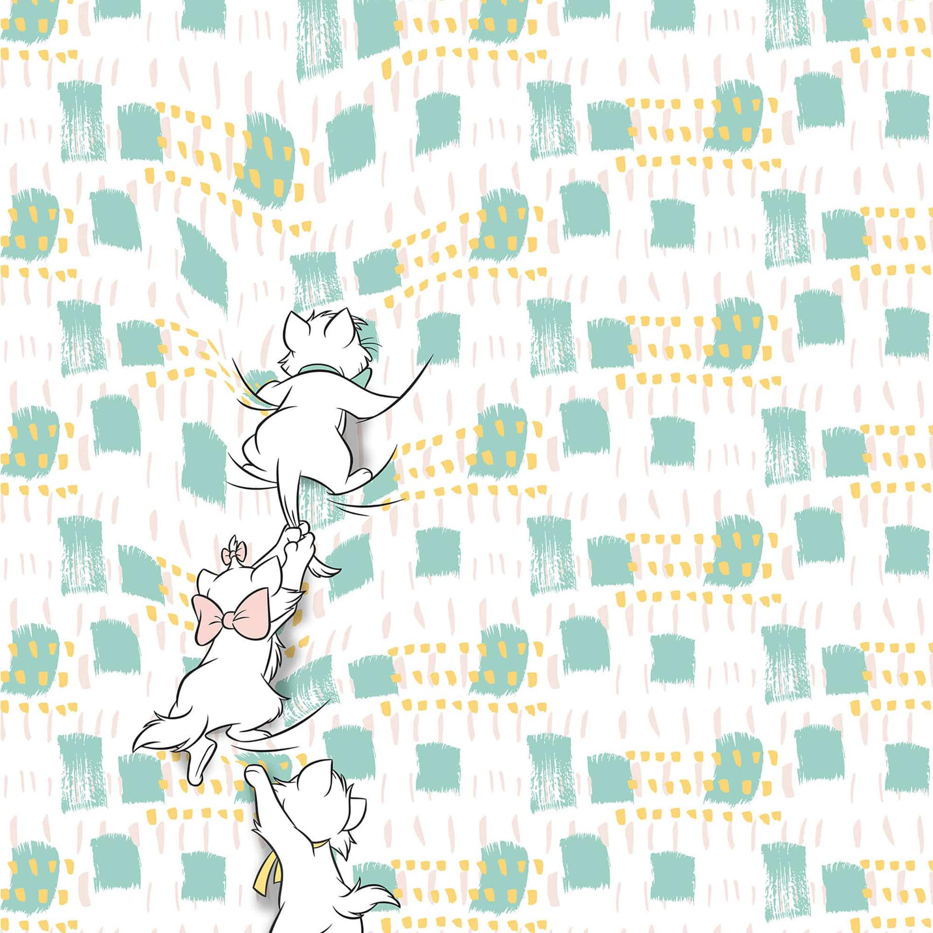 Non-woven tapet - Kitty Climbers - 250 x 280 cm