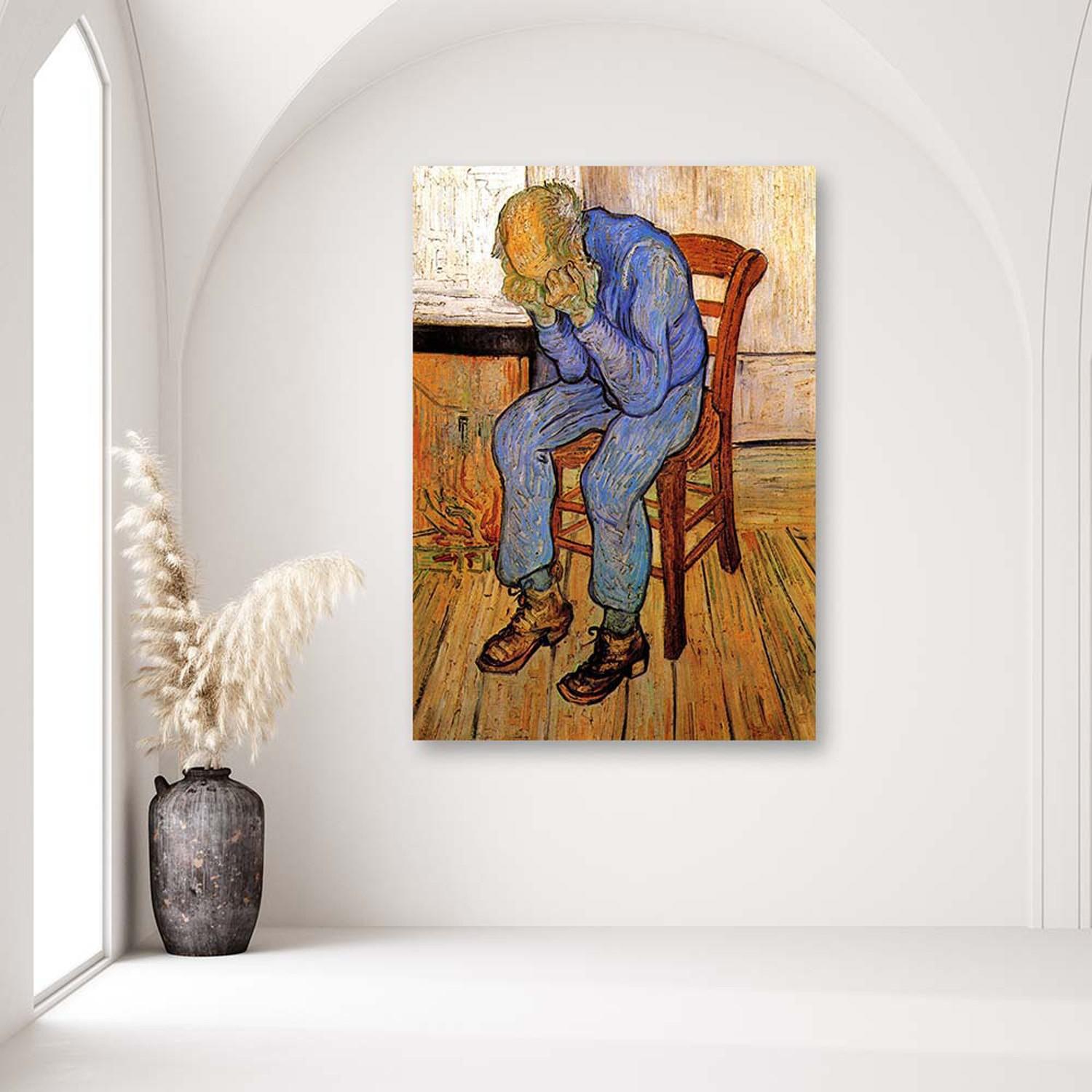Canvasbillede, Gammel mand i sorg - Vincent van Gogh