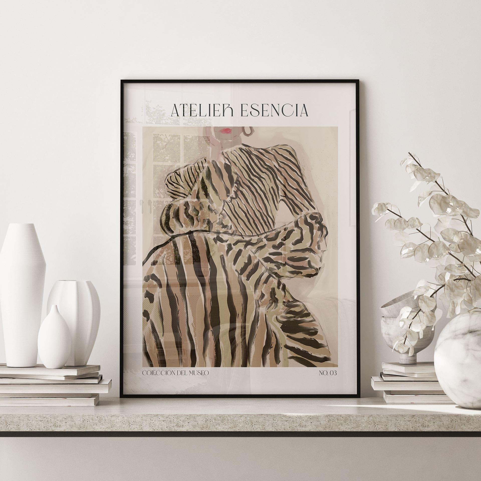Plakat Couture i et stribet look - Treechild