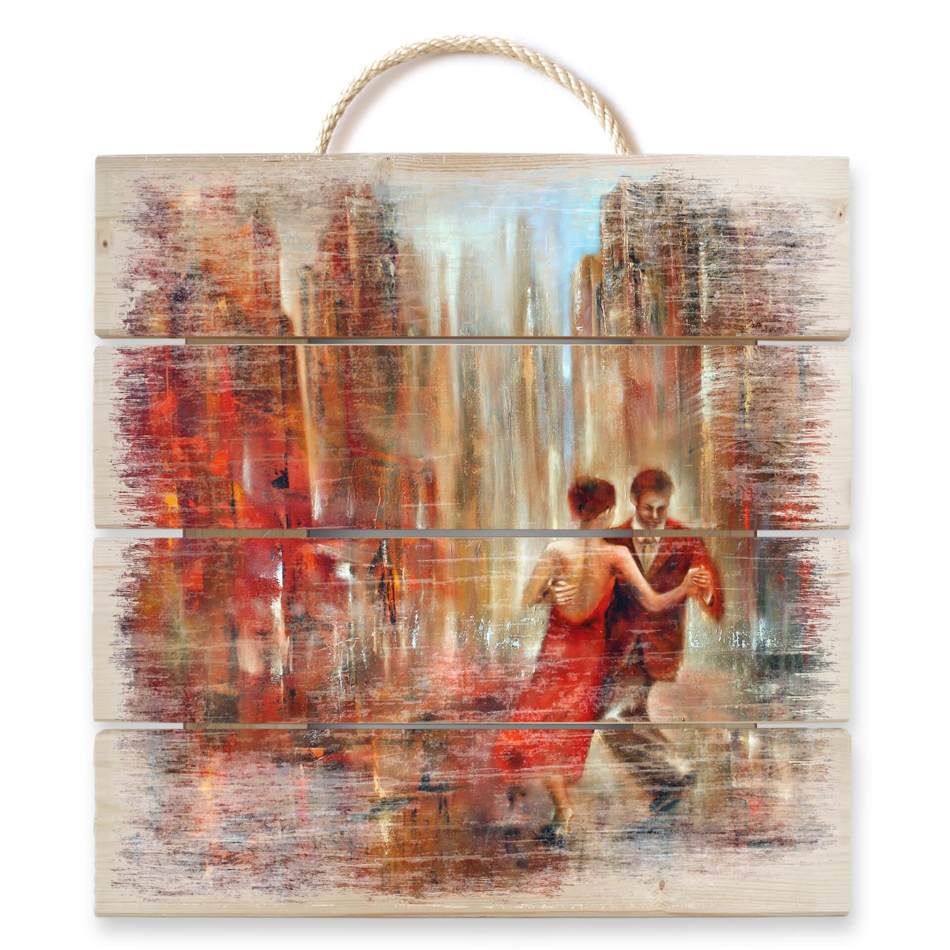 Cuadro de madera Schmucker - Tango - 40x41,5 cm