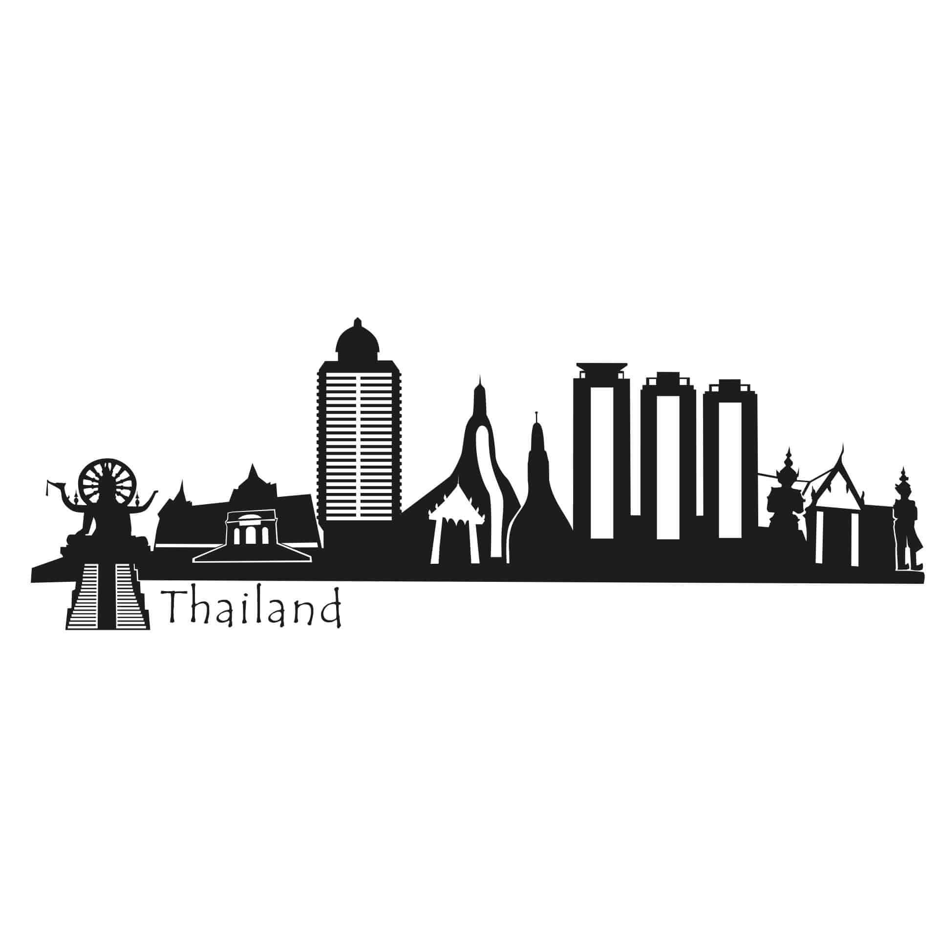 Wallsticker Udsigt over Thailand