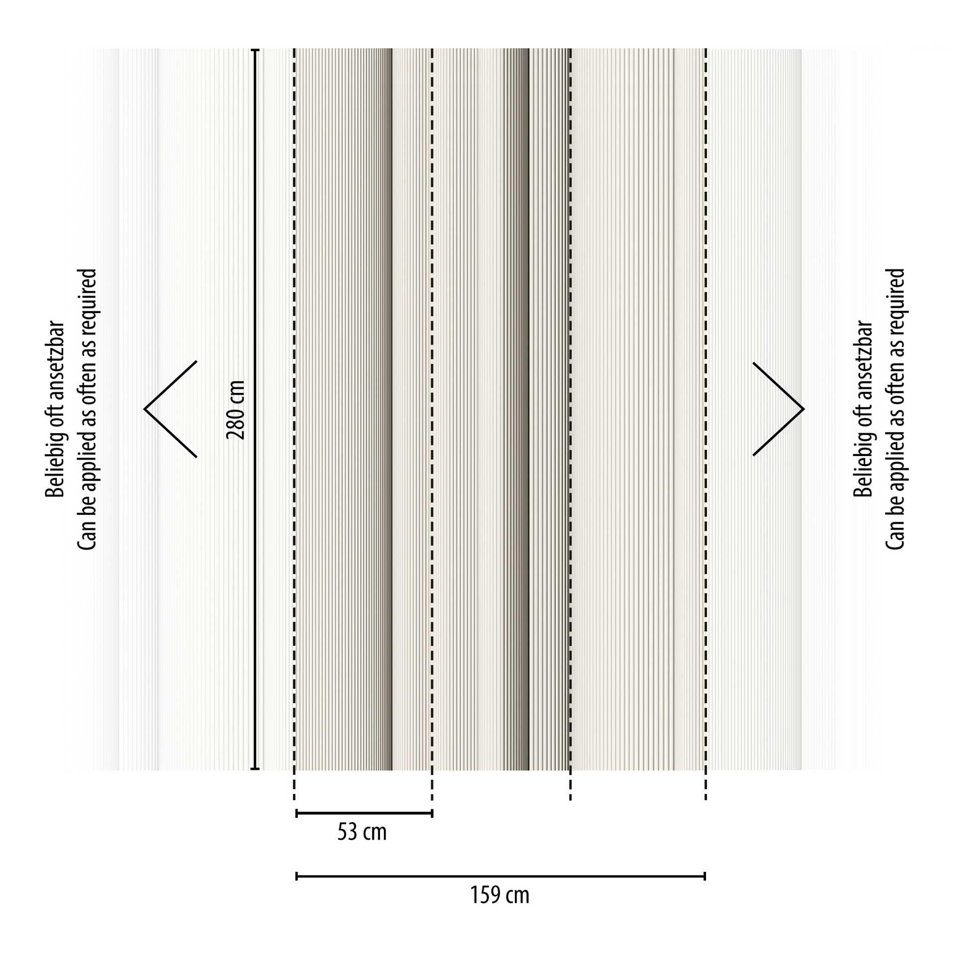 3D streep behang in beige wit - vliesbehang modern - woonkamer behang