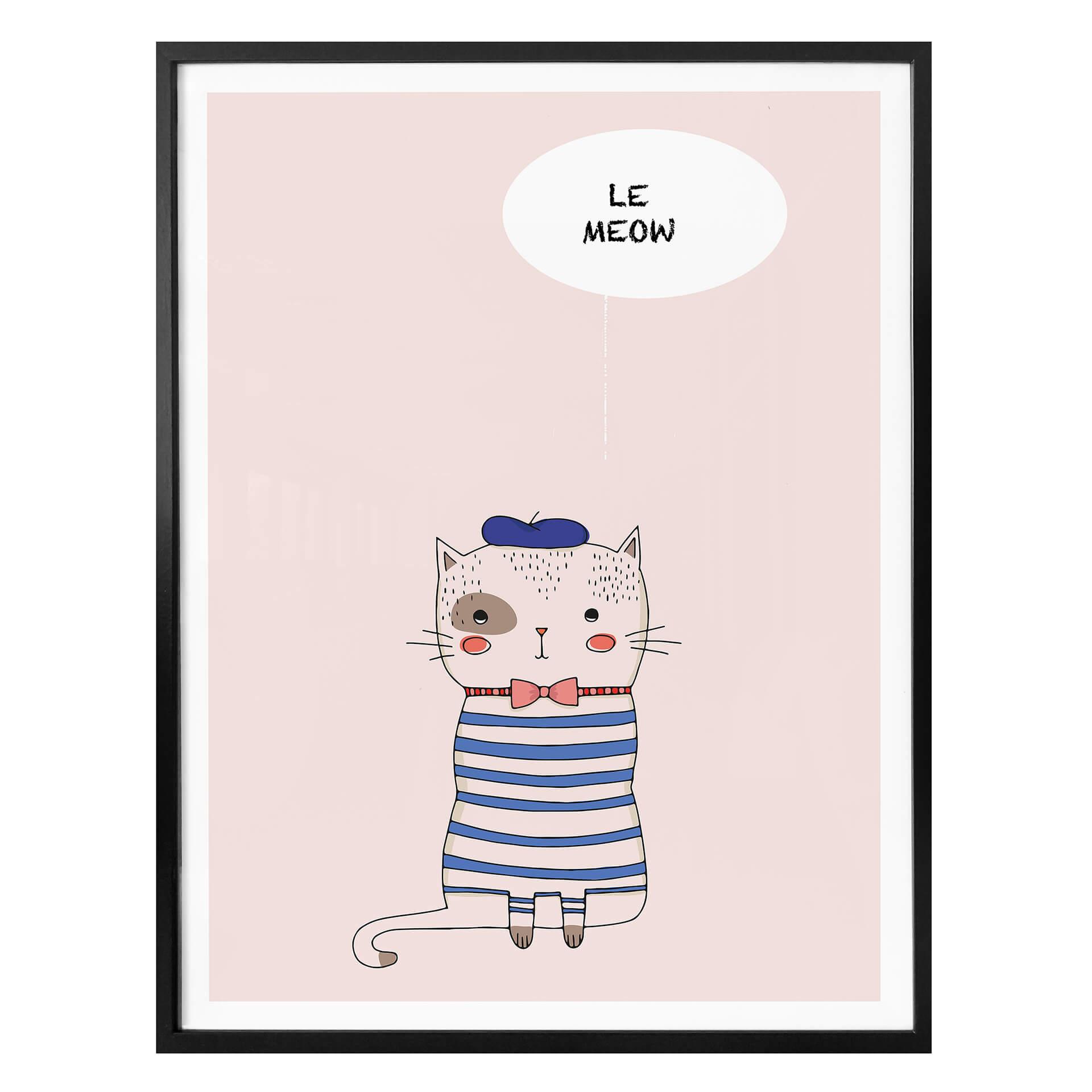 Póster Kubistika - Le Meow
