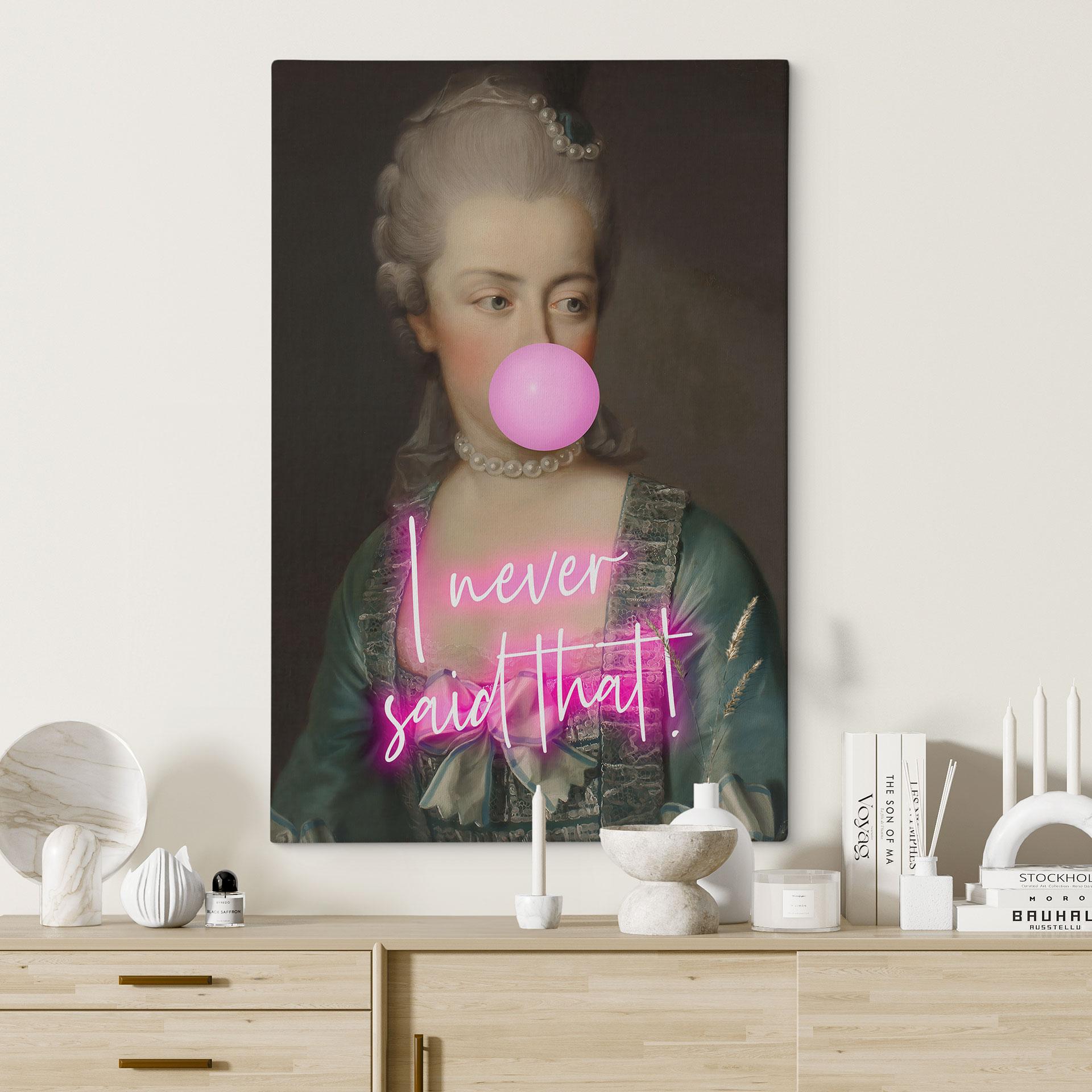 Lærredsprint - Marie Antoinette: I never said that - Grace Digital Art