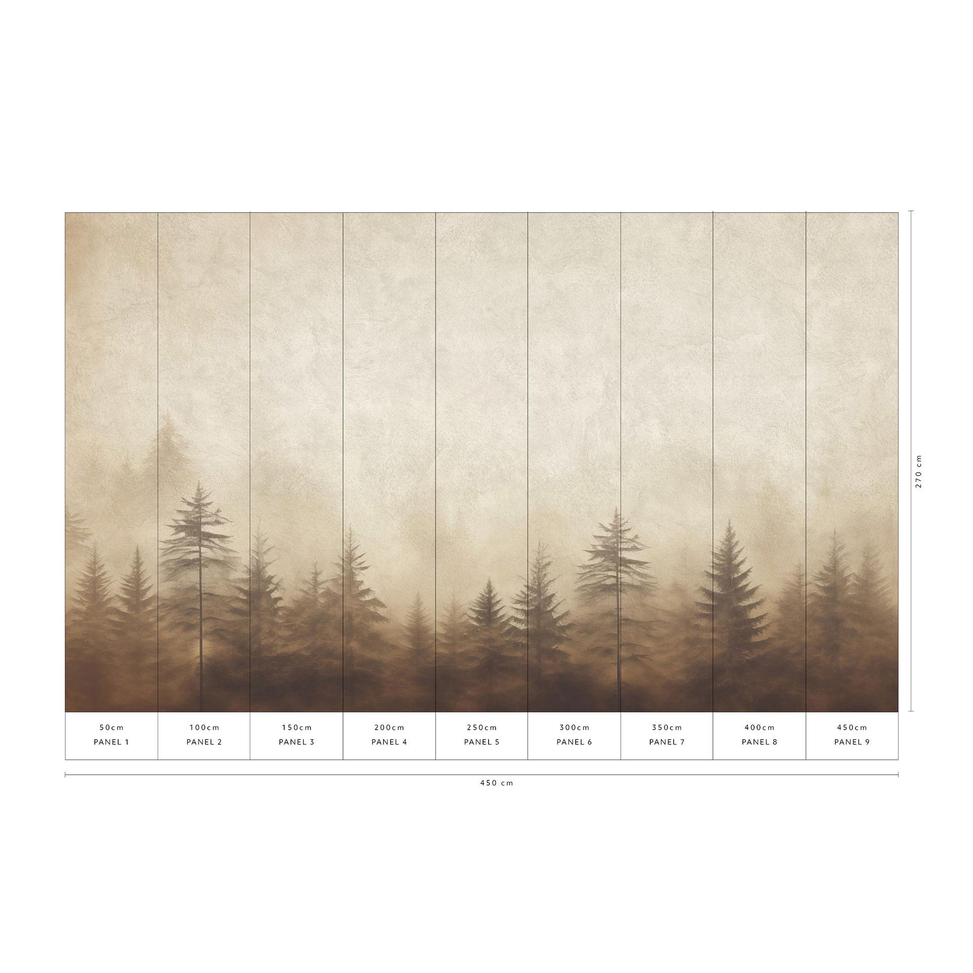 Landschap behang Big Pictures beige 4.50 x 2.70 m