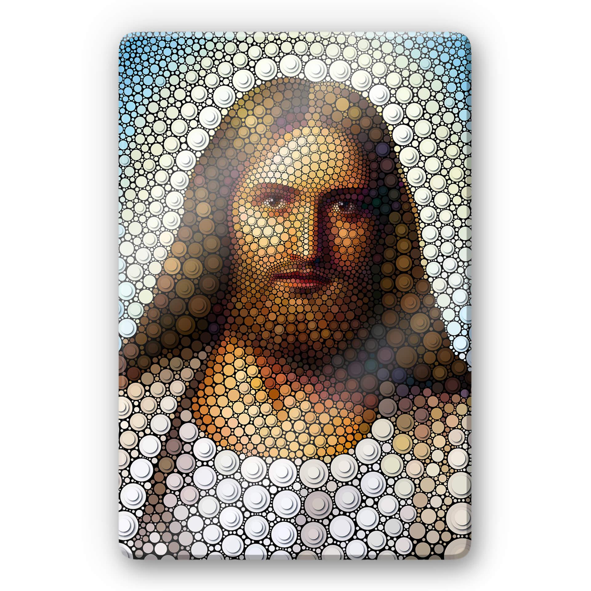 Glasschilderij Ben Heine - Circlism: Jesus Christ