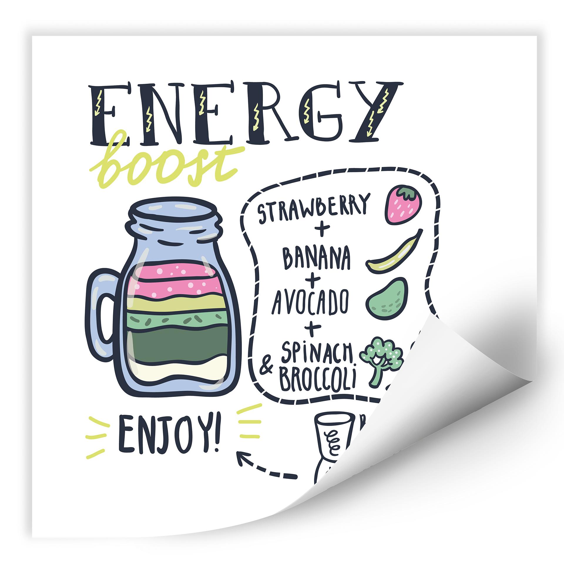 Zelfklevende Poster Energy Boost