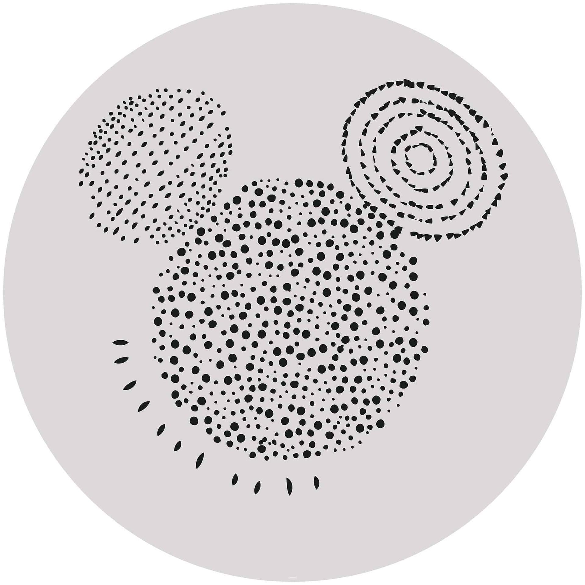 Selvklæbende non-woven tapet - Mickey Stipple Art - 125 x 125 cm