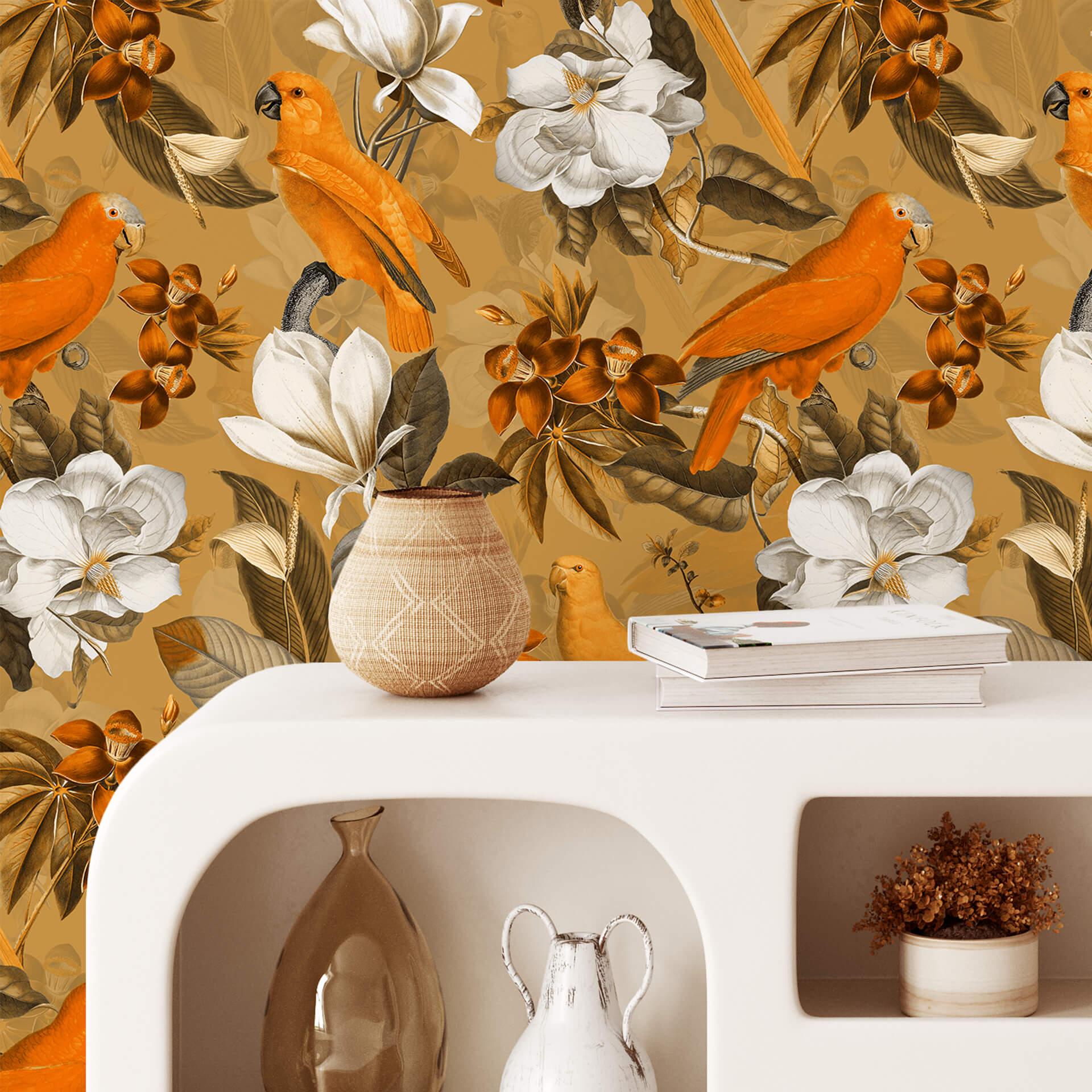 Mustertapete UN Designs - Tropisch Ocker