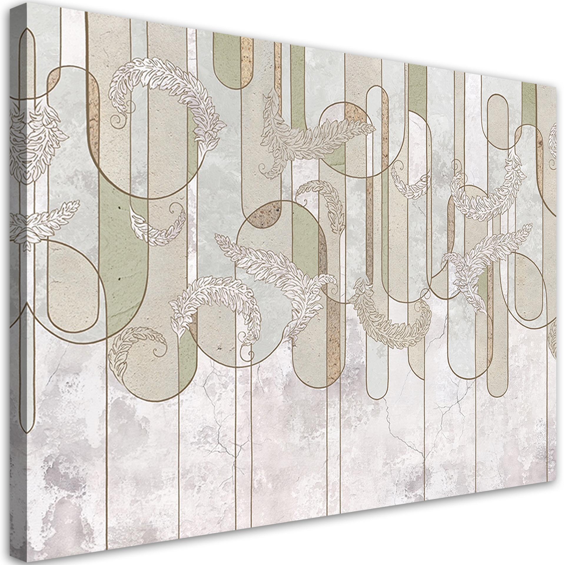 Canvasbillede, Scandi Boho Abstrakt i Beige