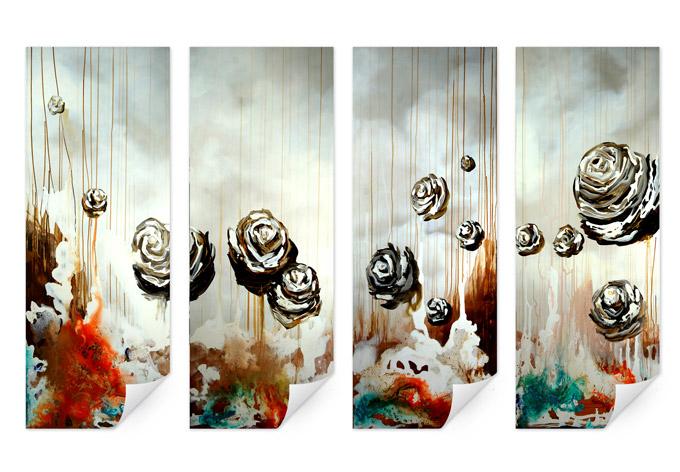 Muurprints Fedrau - Paradijselijk (4-delig)