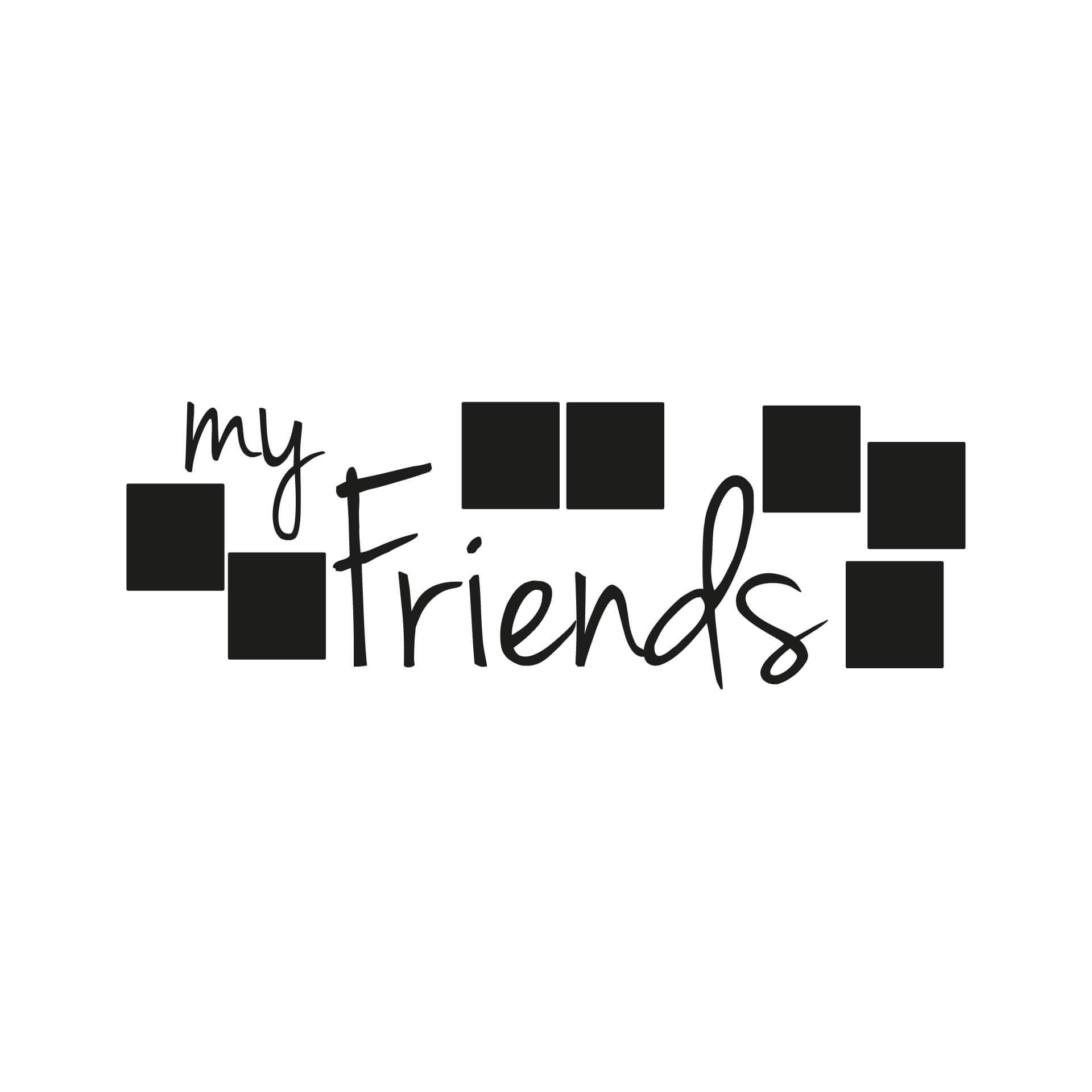 Wallsticker -  My Friends med plads til fotos