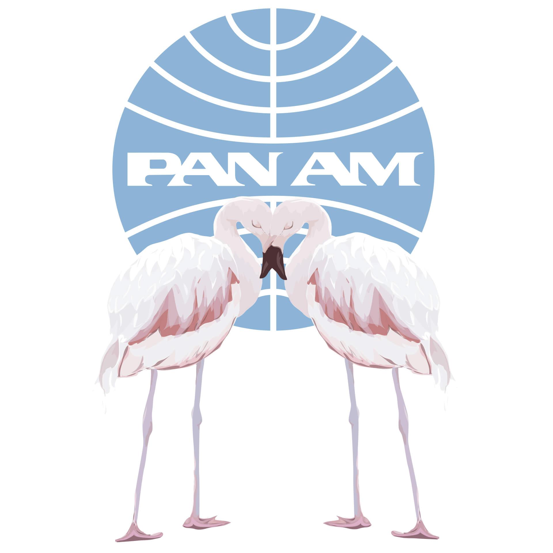 Adesivo murale PAN AM - Flamingos