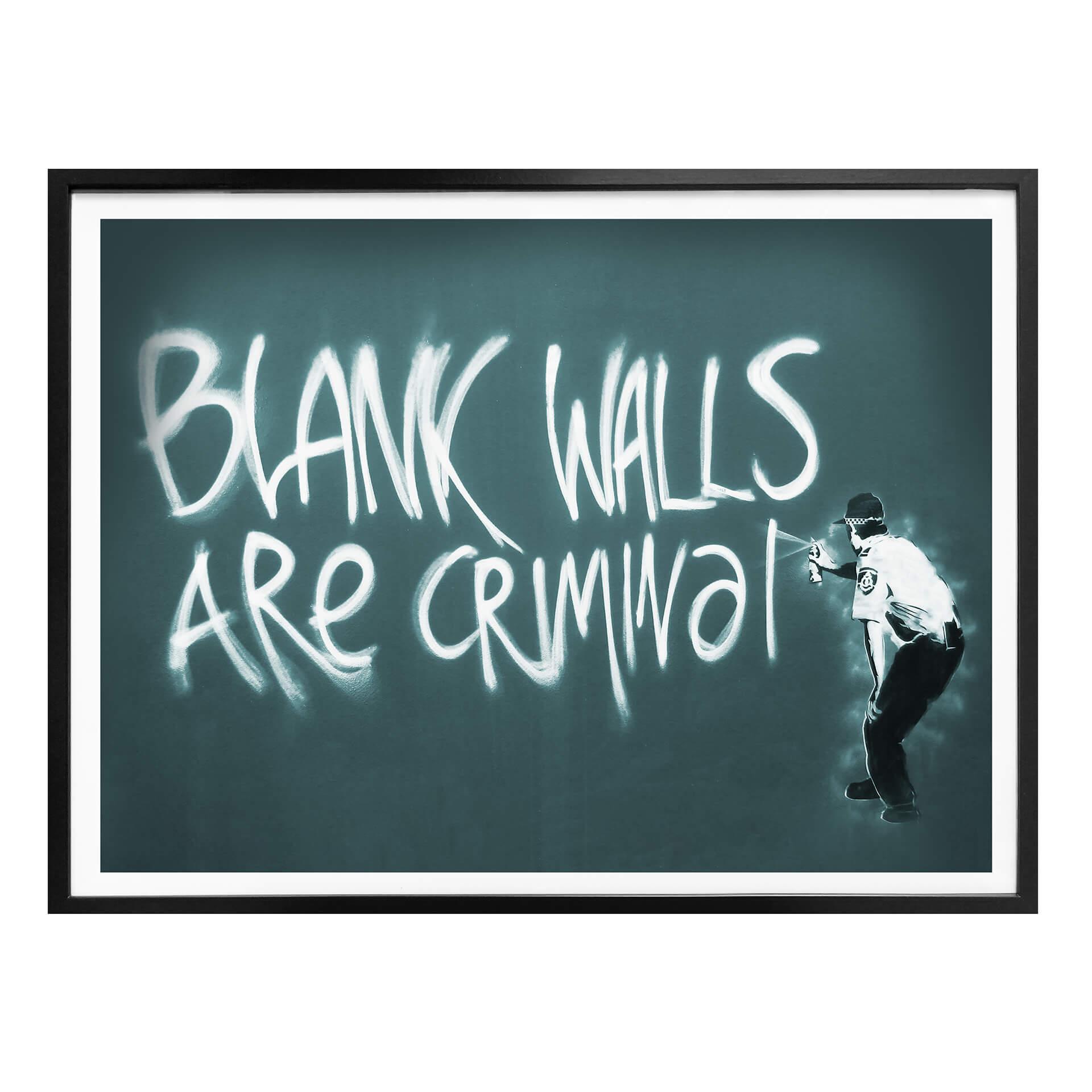 Plakat Banksy - Blank walls are criminal