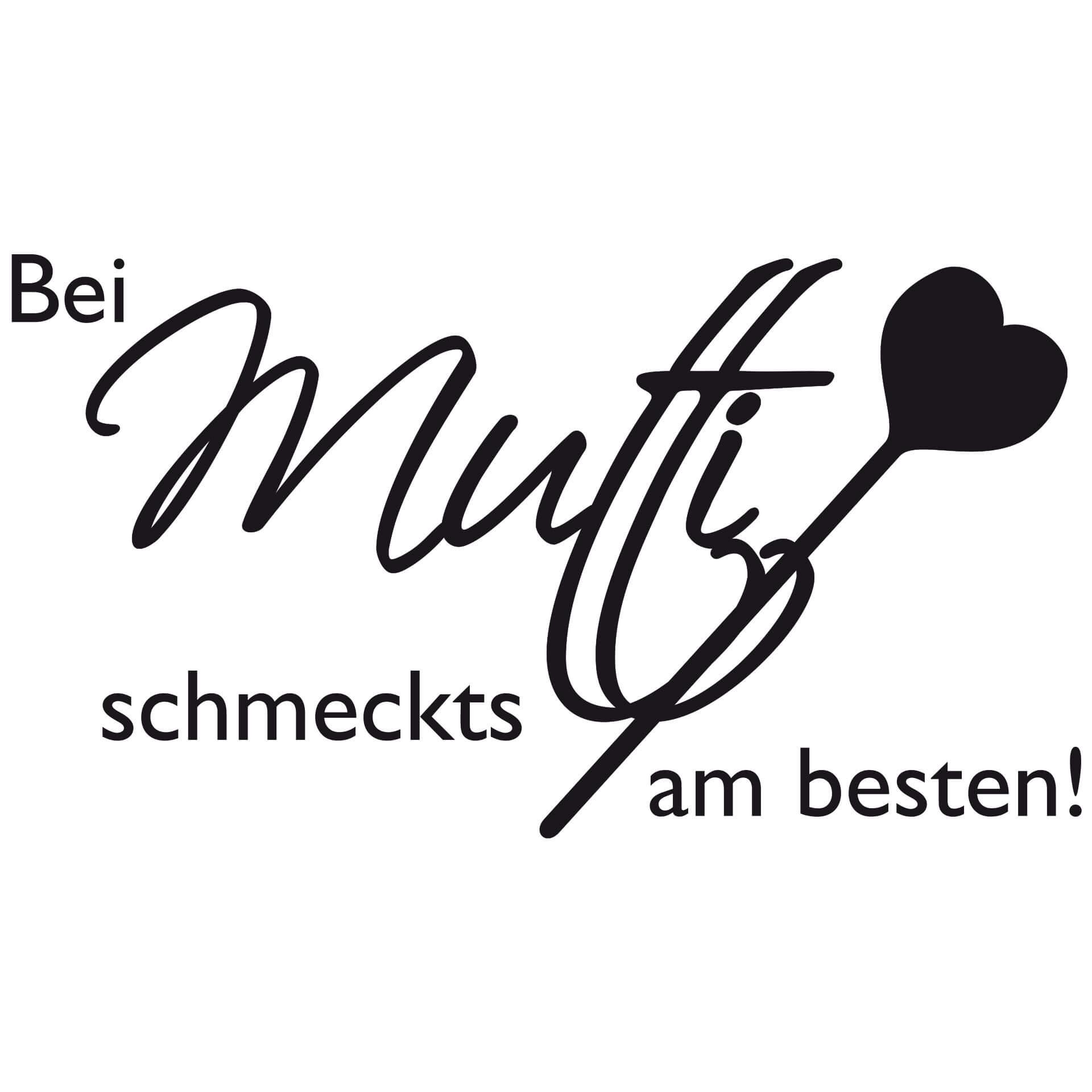 Wandtattoo Bei Mutti schmeckts am besten!