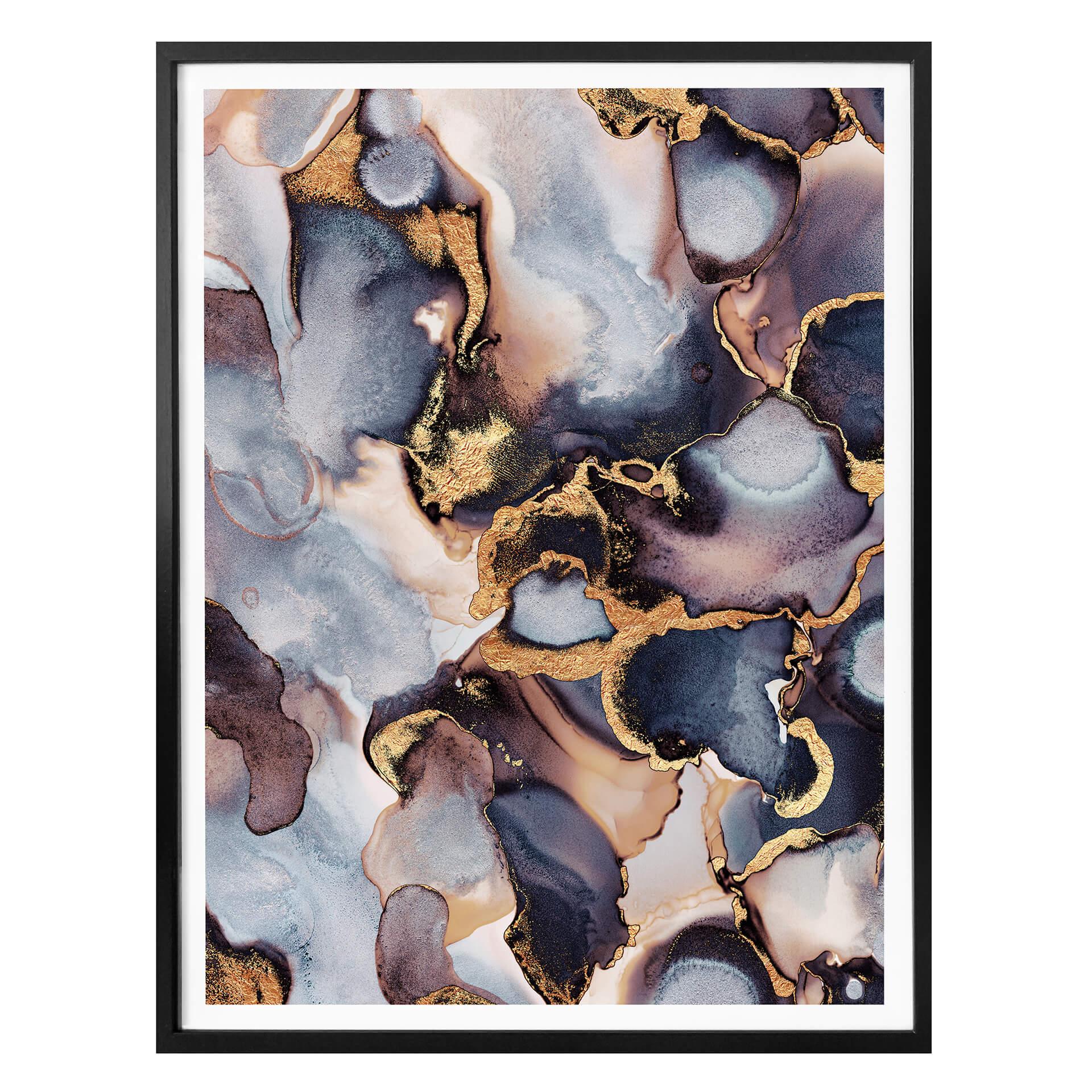Póster Fredriksson - Tinta: Rosado y dorado