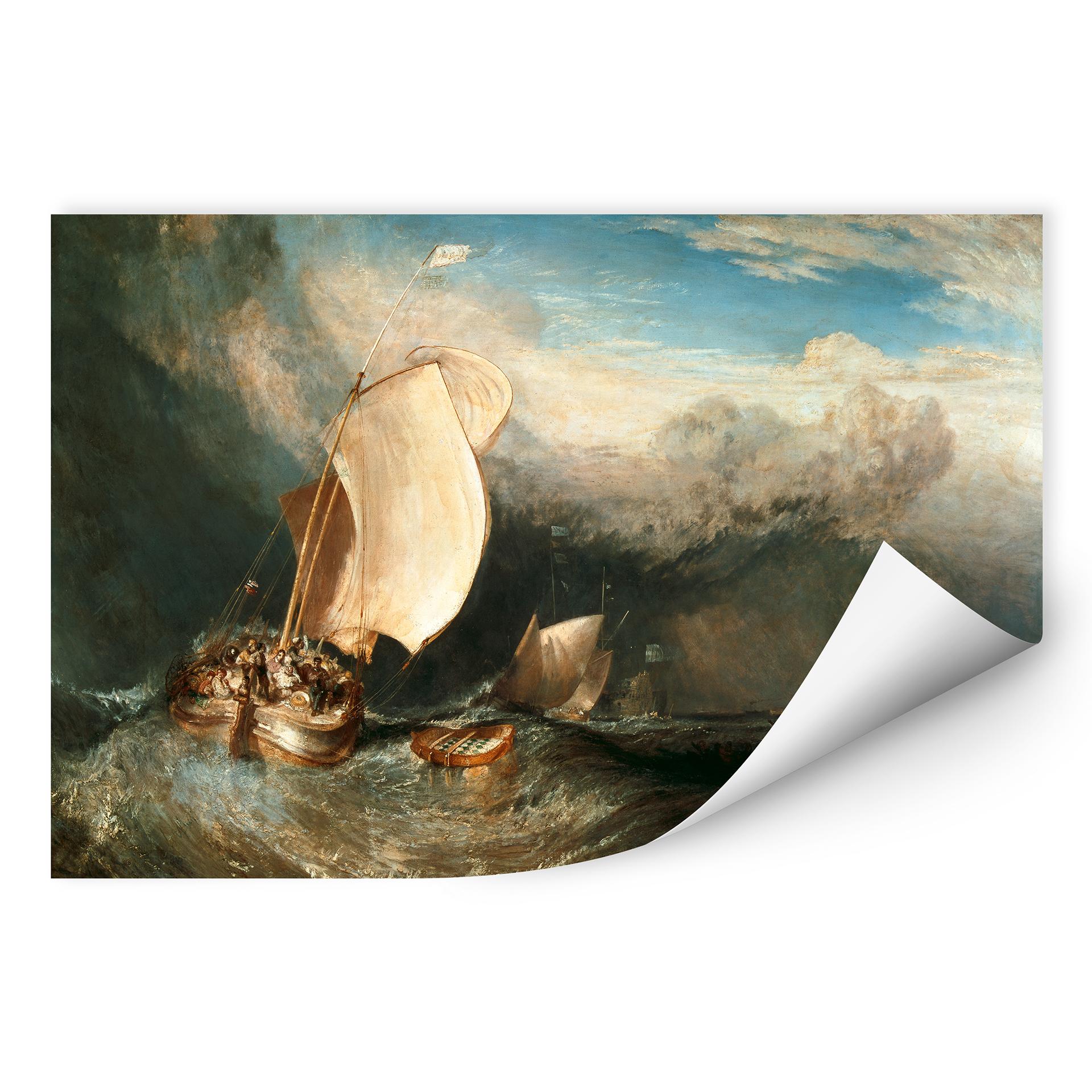 Zelfklevende Poster - Turner - Vissersboot