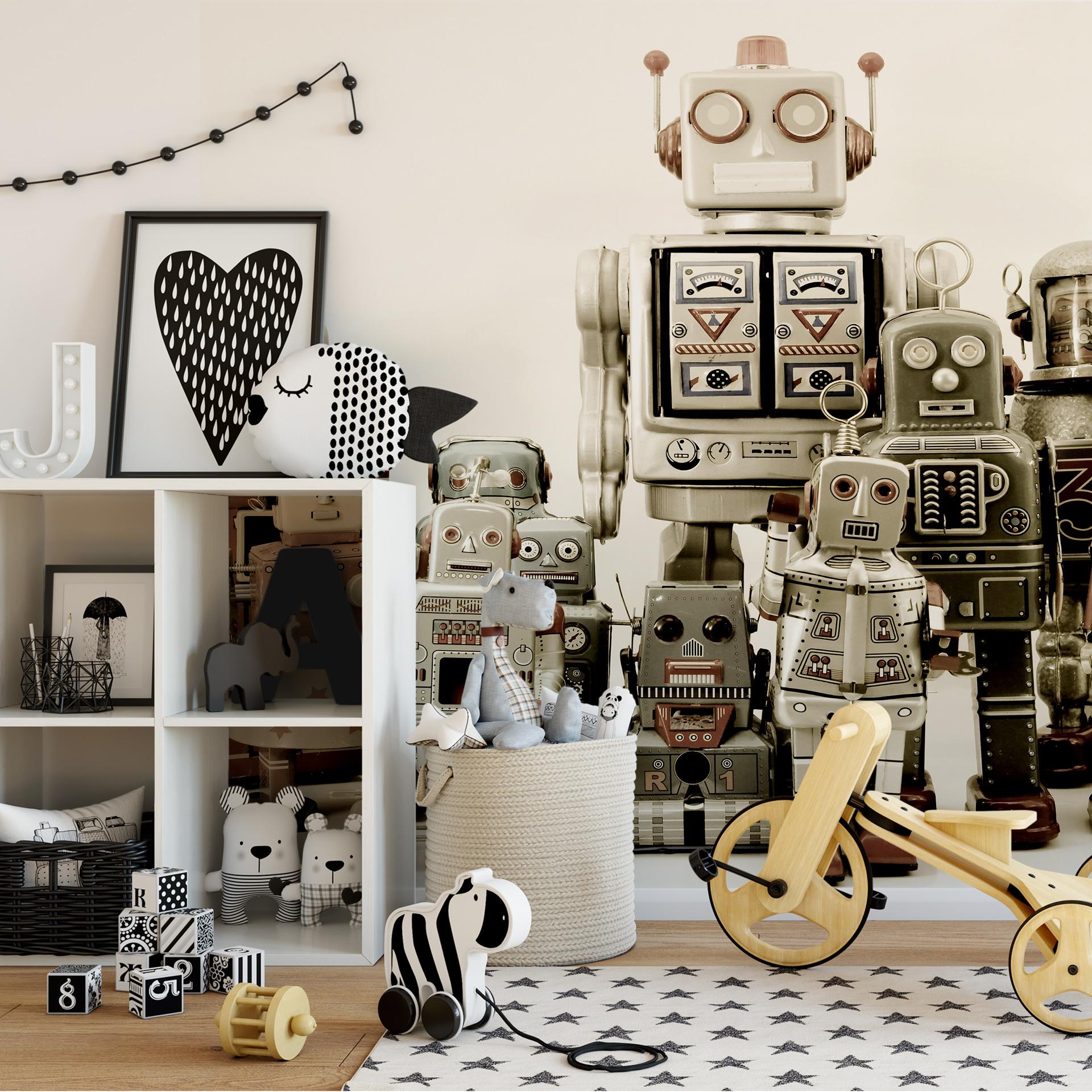 Fototapet Samling af robotter 240x260 cm