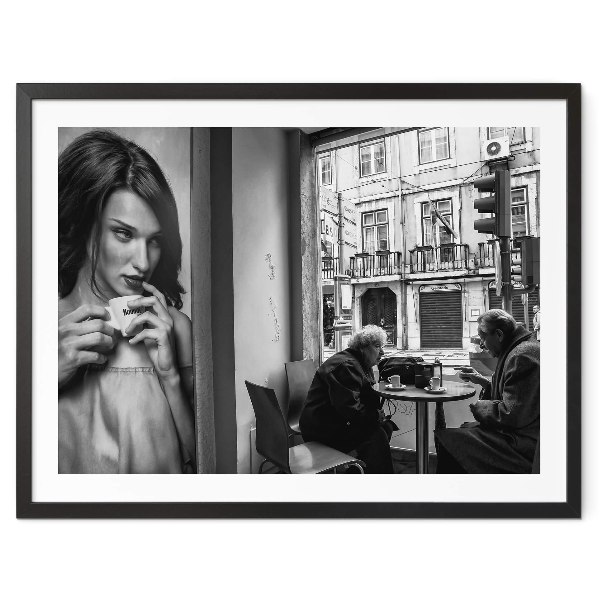 Póster Sarmento - Convivencia en un café