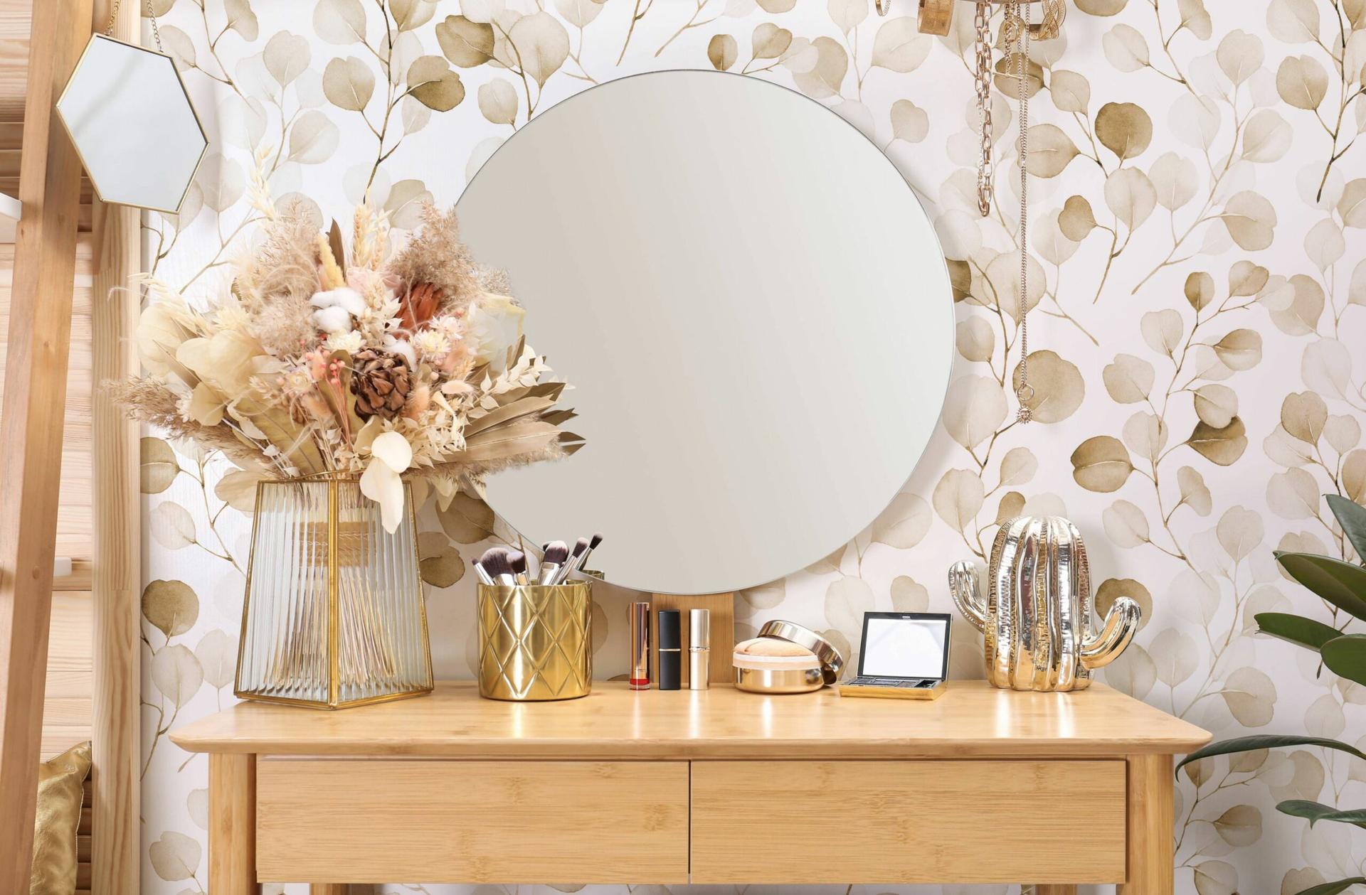 Bloemen behang vliesbehang Spirit of Jungle wit, bruin