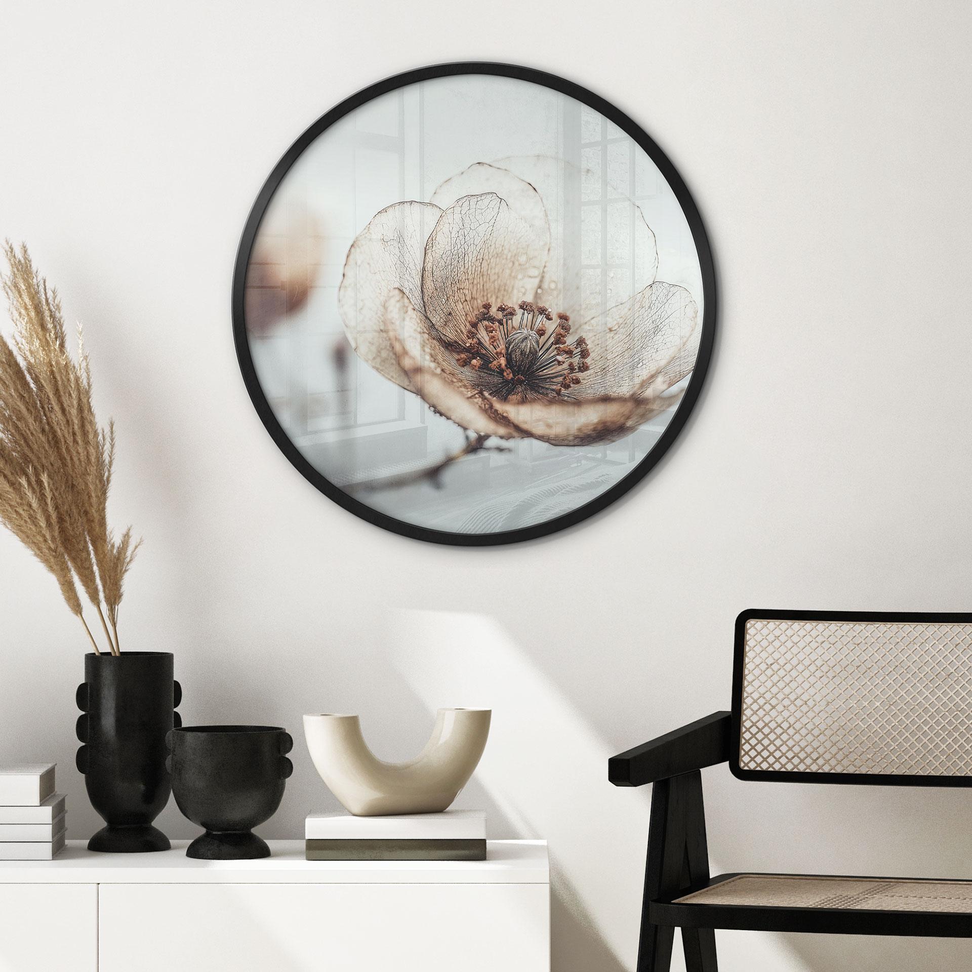 Plakat Dry Blossom Beige Nature Poetry - Treechild - Round