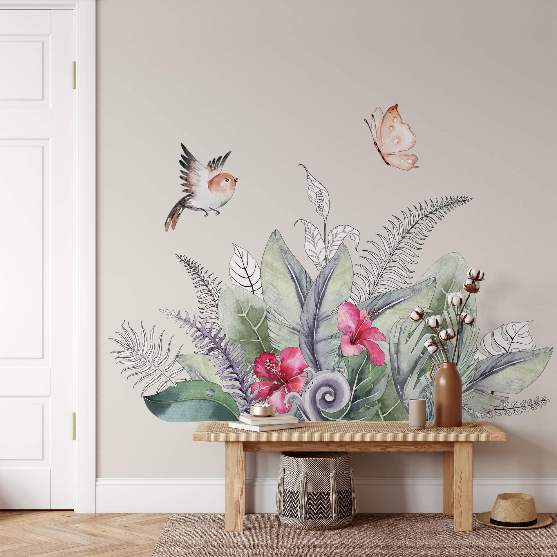 Muursticker Kvilis - Tropical Flowers