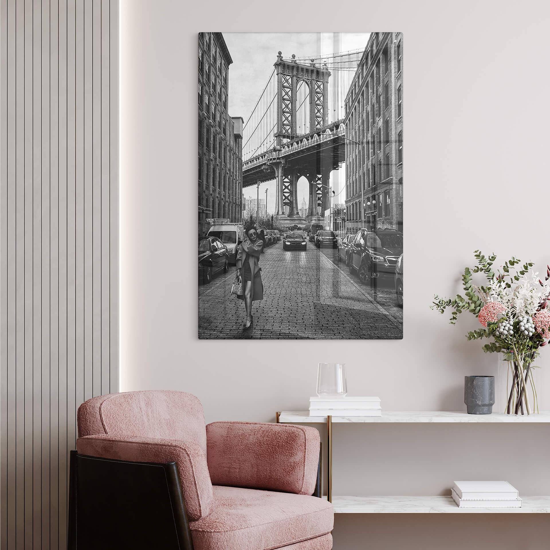 Glasschilderij Bolton - Manhattan Beauty