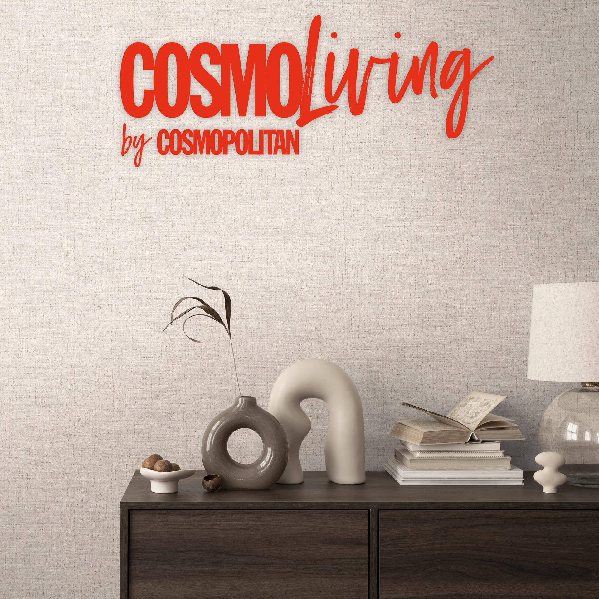 COSMOPOLITAN Tekstureret tapet hvidgrå - diskret Ikke-vævet tapet med tekstillook