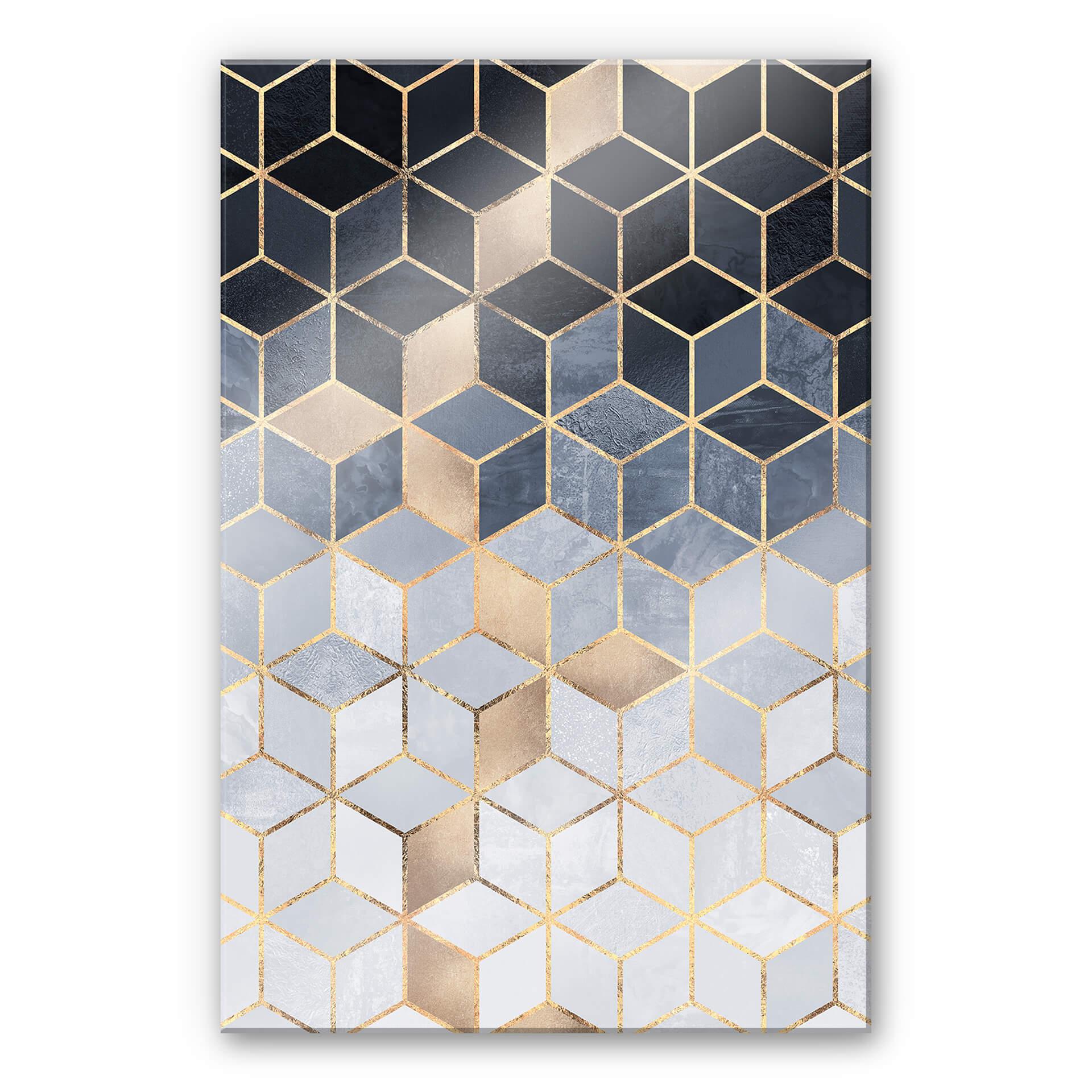 Akrylbillede Fredriksson - Blå geometri