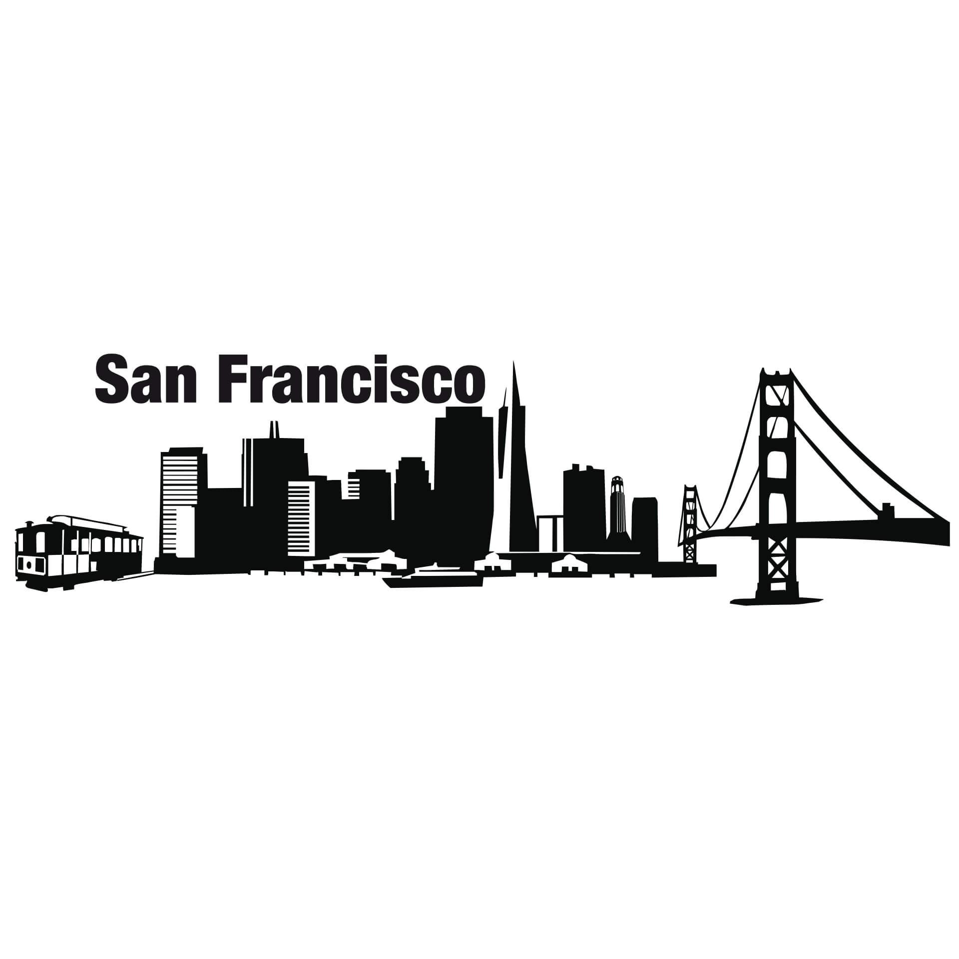 Wandtattoo San Francisco Skyline