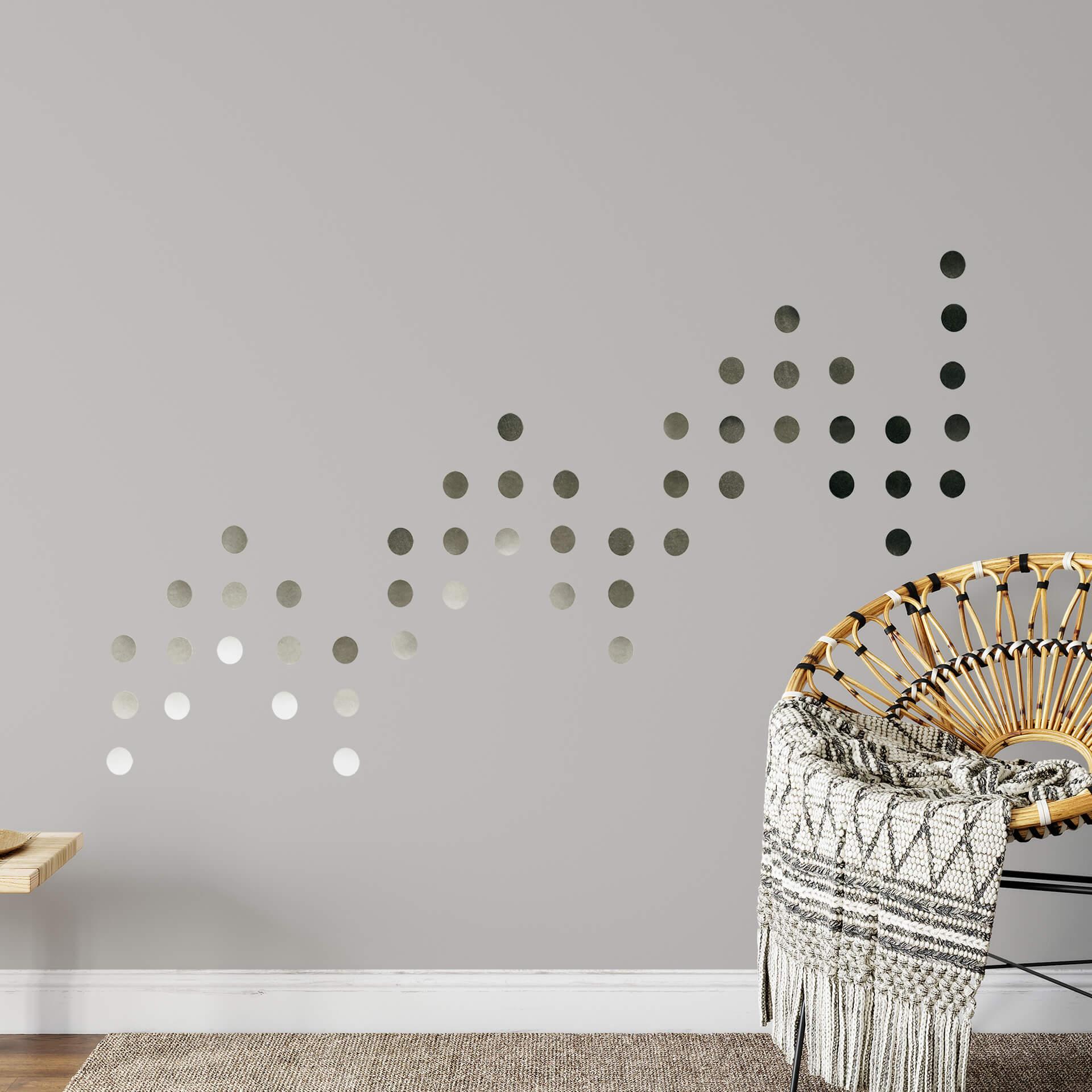 Muursticker set stippen - Ombre Zwart 50 stickers